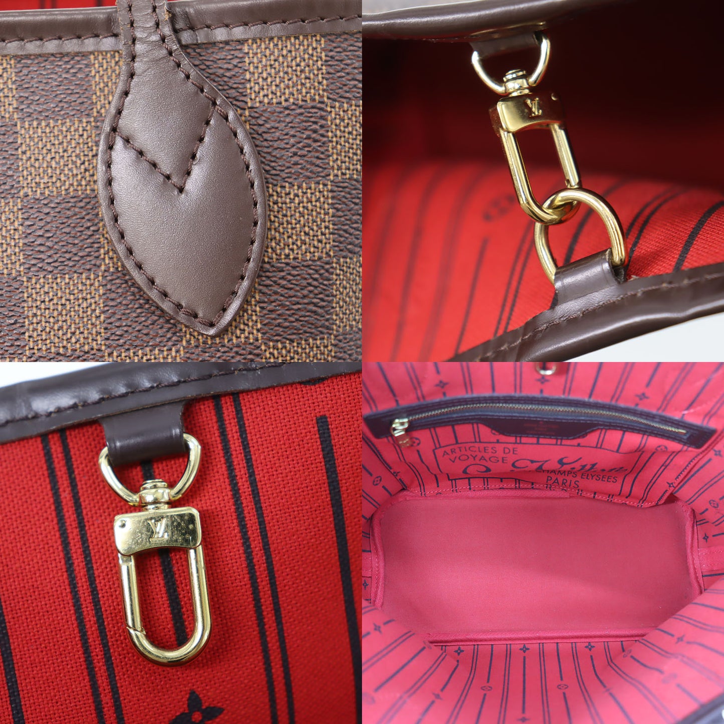 LOUIS VUITTON LV Neverfull PM Shoulder Tote Bag Damier Brown N41358 #CN901