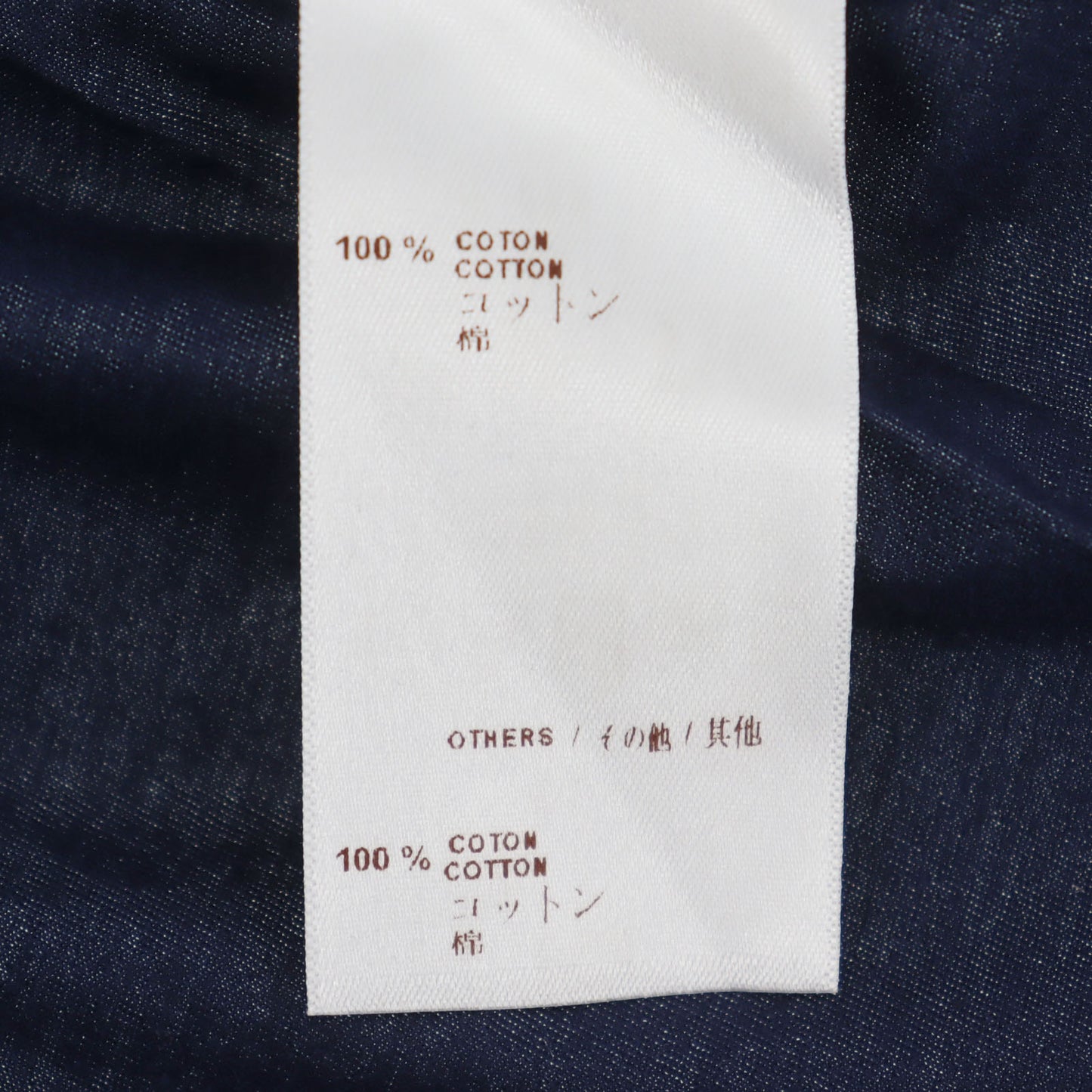 LOUIS VUITTON LV Short Sleeve T-shirt Cotton Navy Size L #AG316