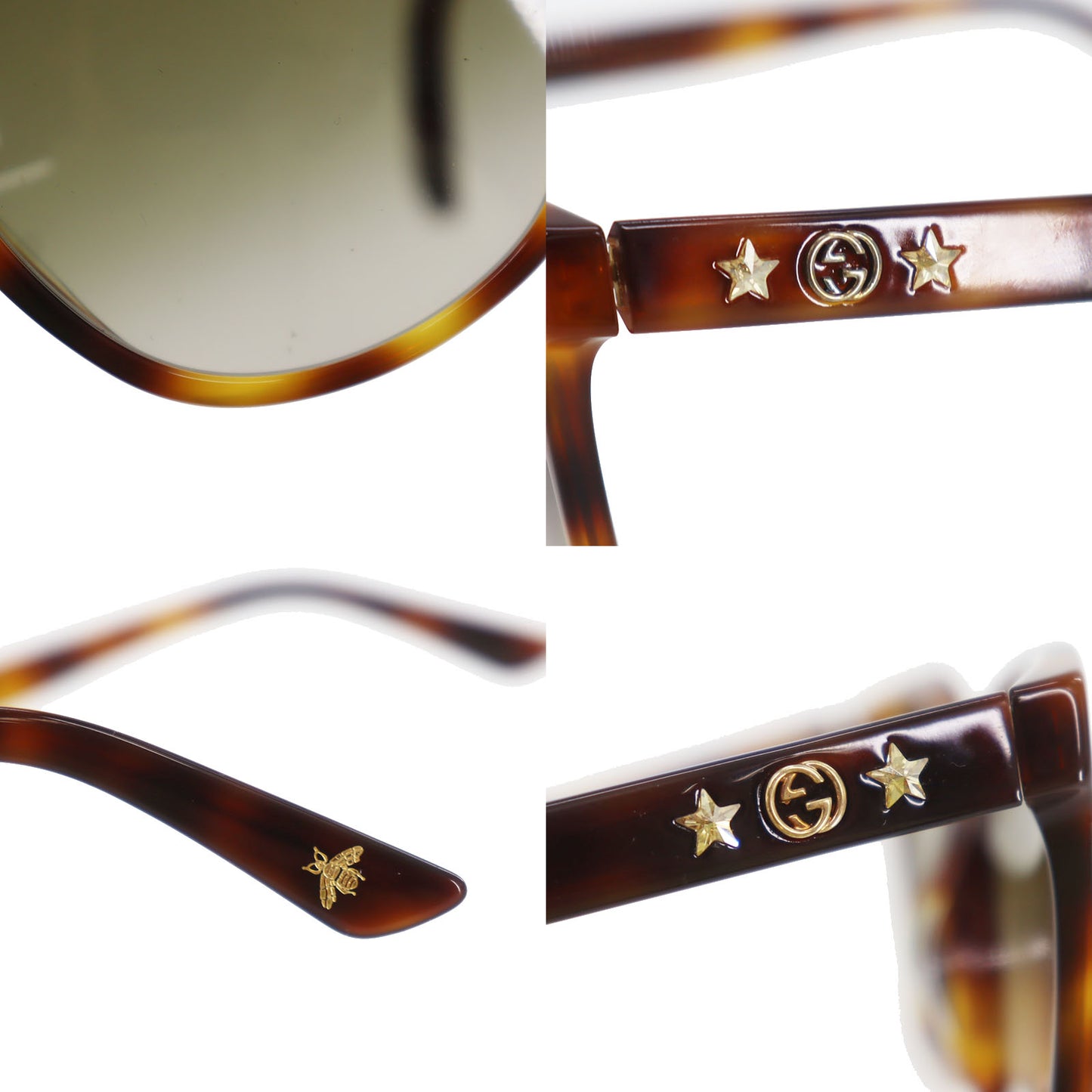 GUCCI Sunglasses Brown Eye Wear 56□17-145 GG0232SK #ED38