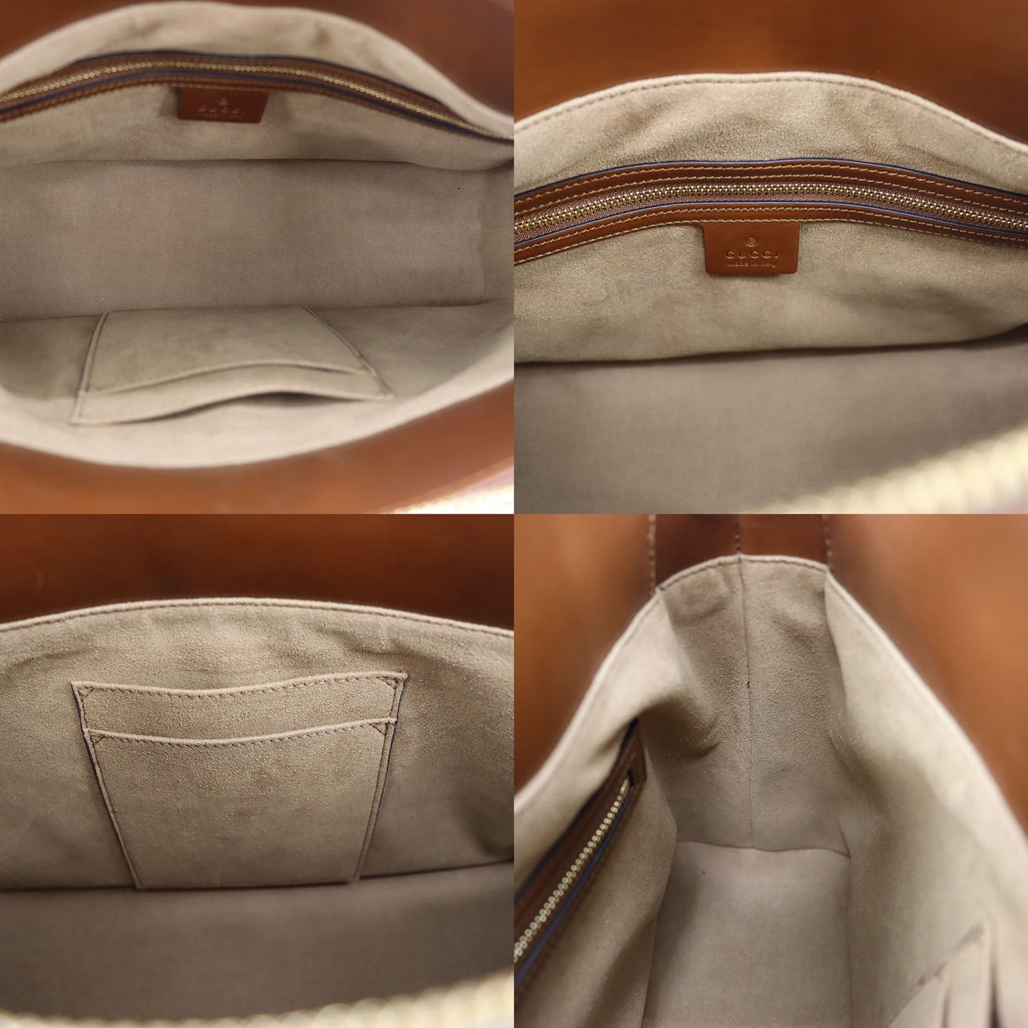 GUCCI GG Plus Shoulder Handbag Brown PVC Leather #BN944