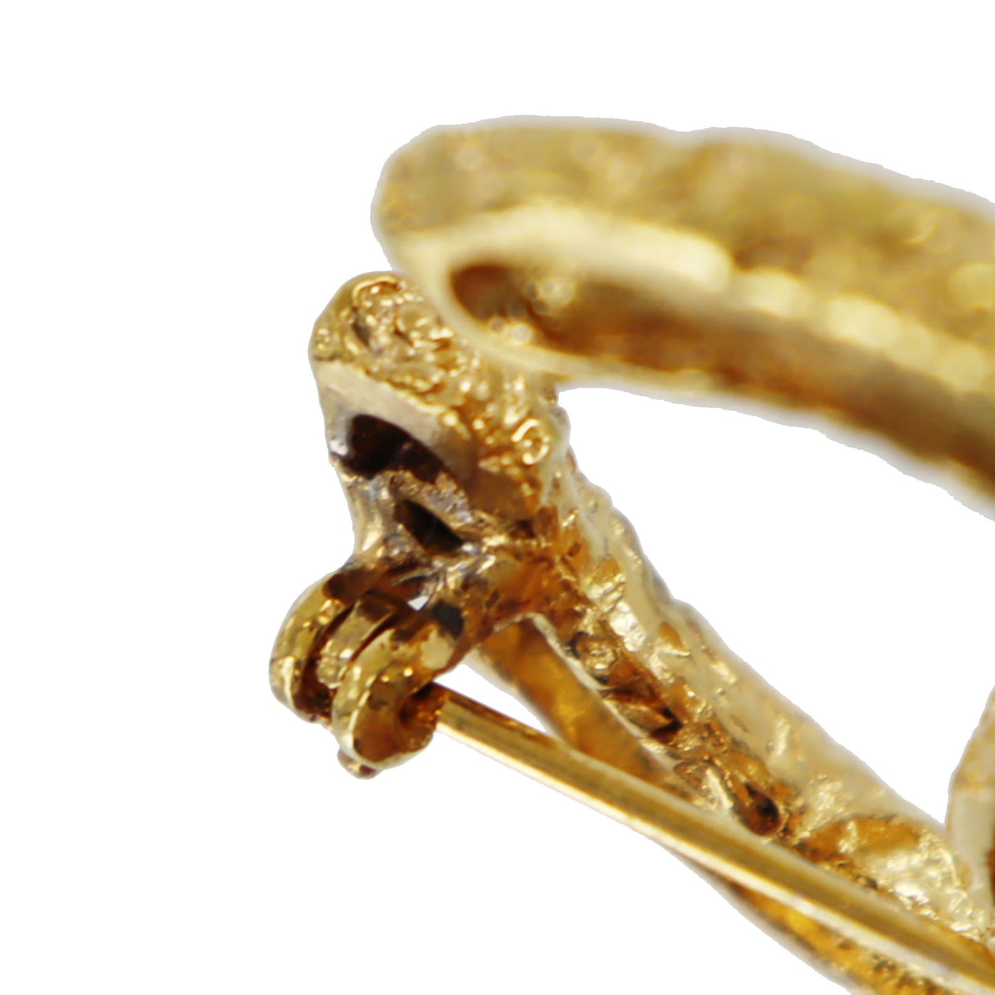 CHANEL CC Logos Pin Brooch Gold Plated 93 A #BX673