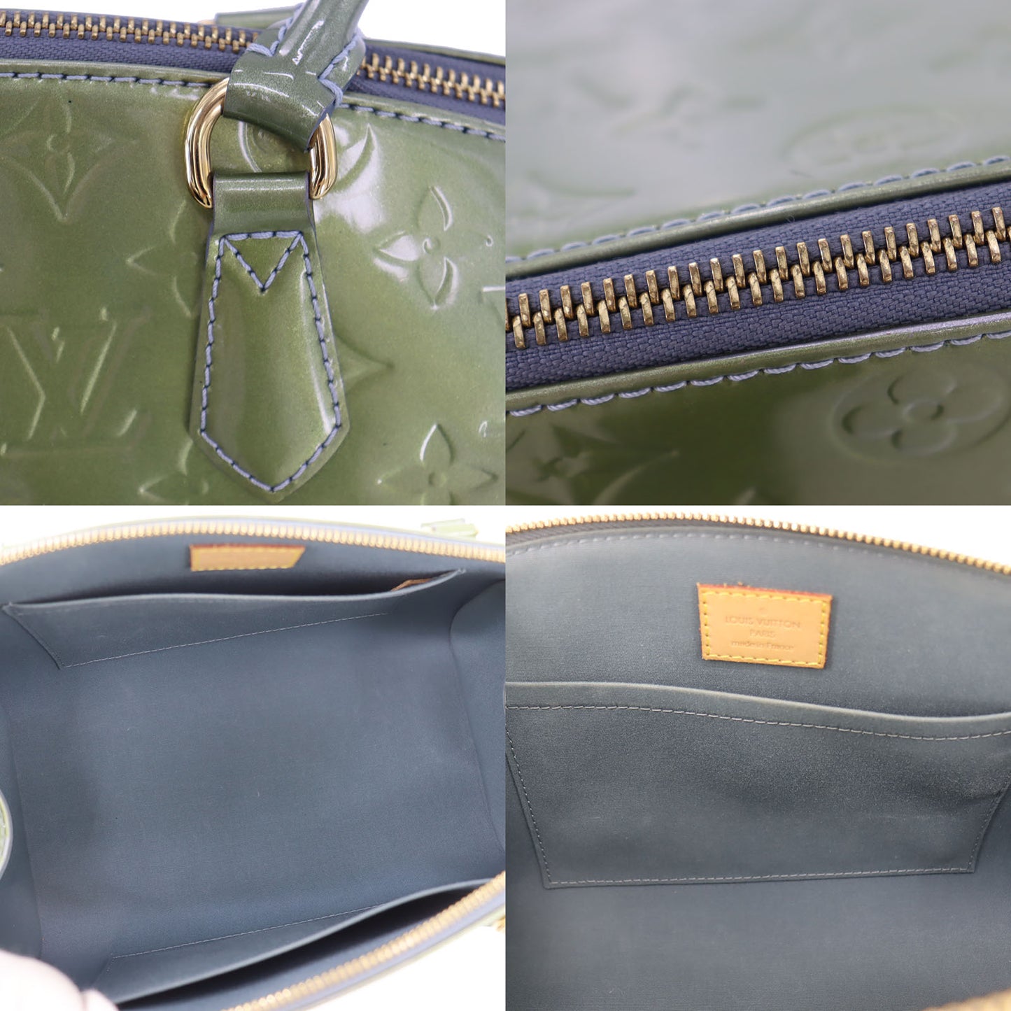 Louis Vuitton LV Sherwood PM Handbag Monogram Vernis Green M91560 #CO86
