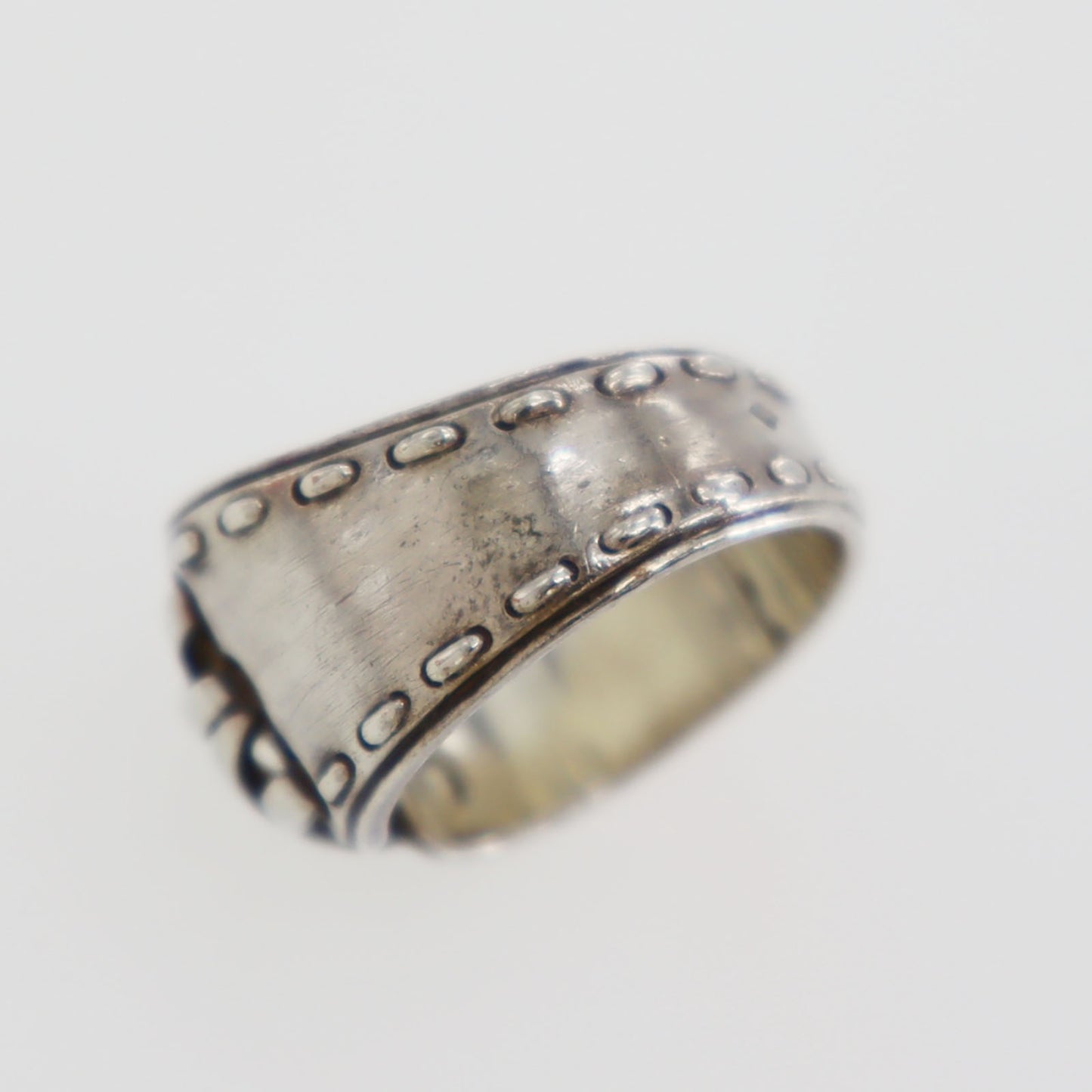 HERMES Lace up Finger Ring Silver 925 #CN466