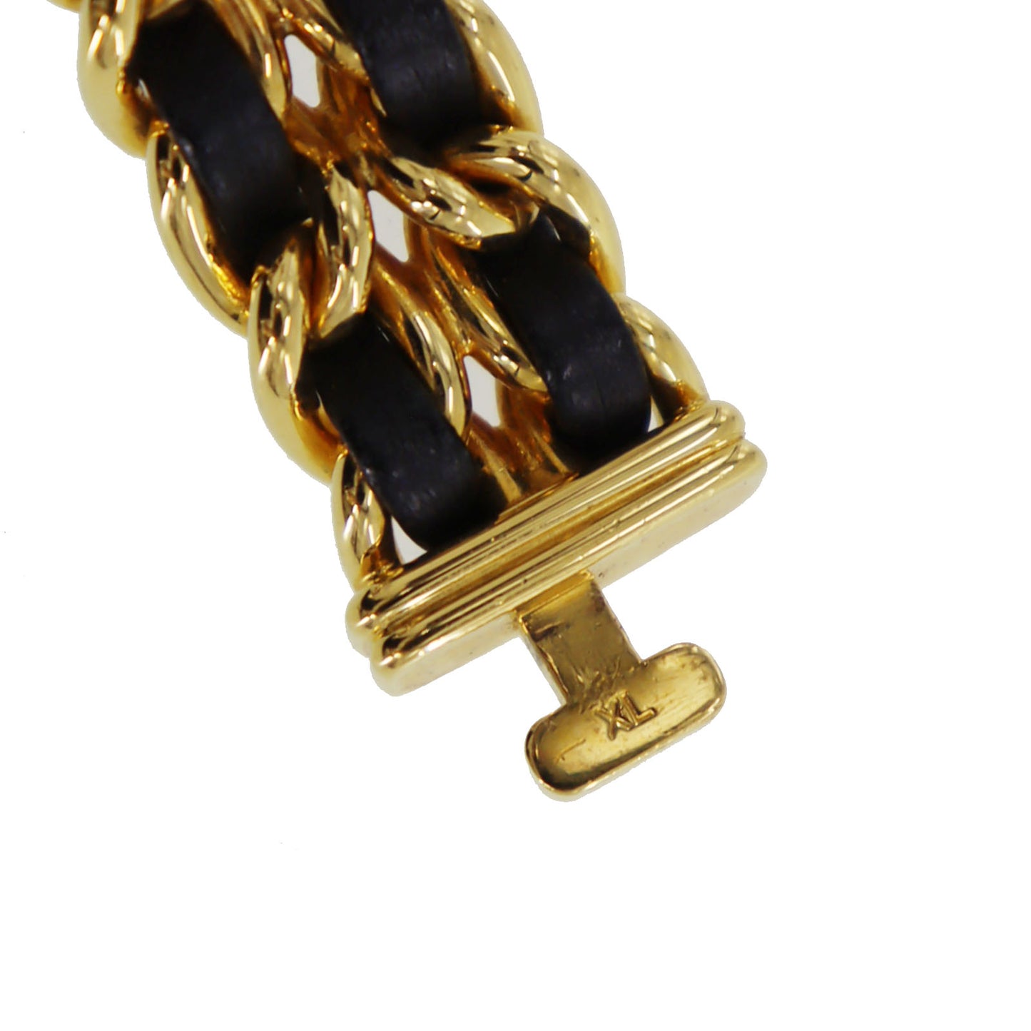 CHANEL Premiere Discontinued Wristwatches XL Gold Black Quartz #CN90