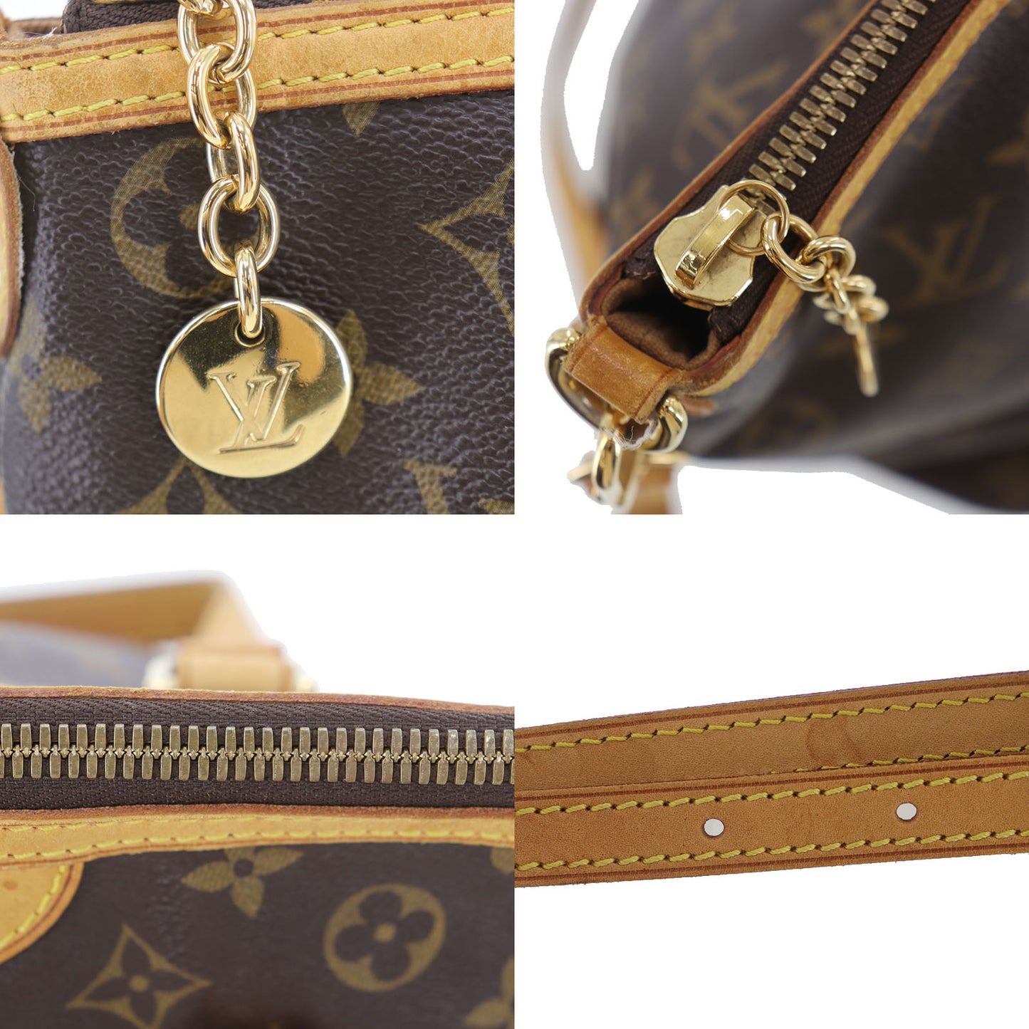 Louis Vuitton LV M40145 Monogram 2way Tote Handbag Palermo PM #CK945
