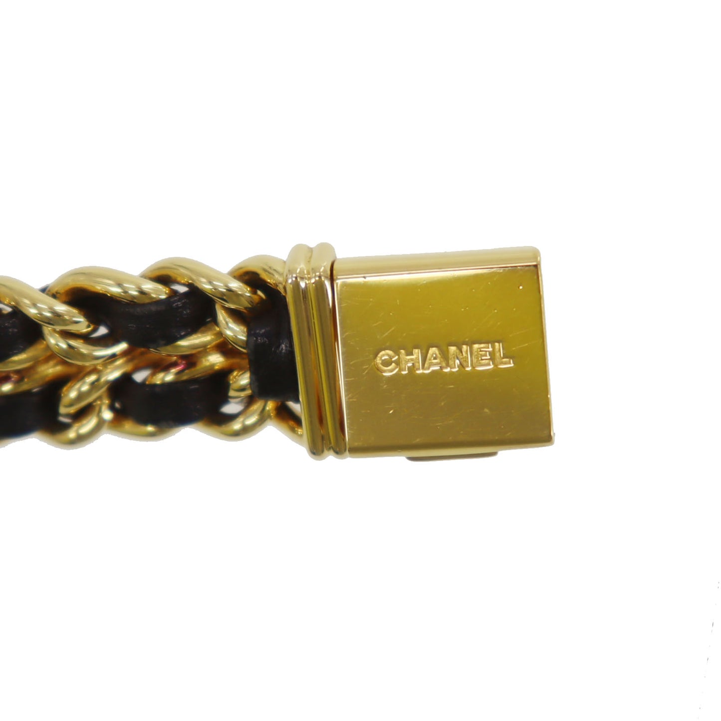 CHANEL Premiere Discontinued Wristwatches L Gold Black Quartz Swiss #CK713