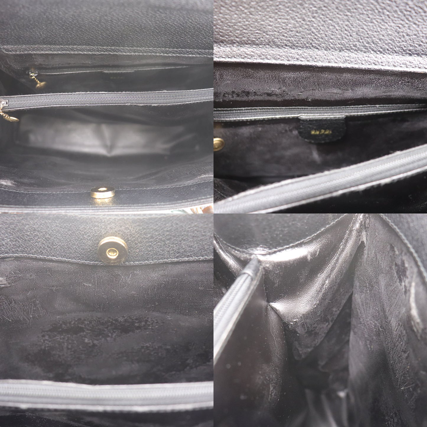 GUCCI Bamboo Handbag Black Leather #CA801