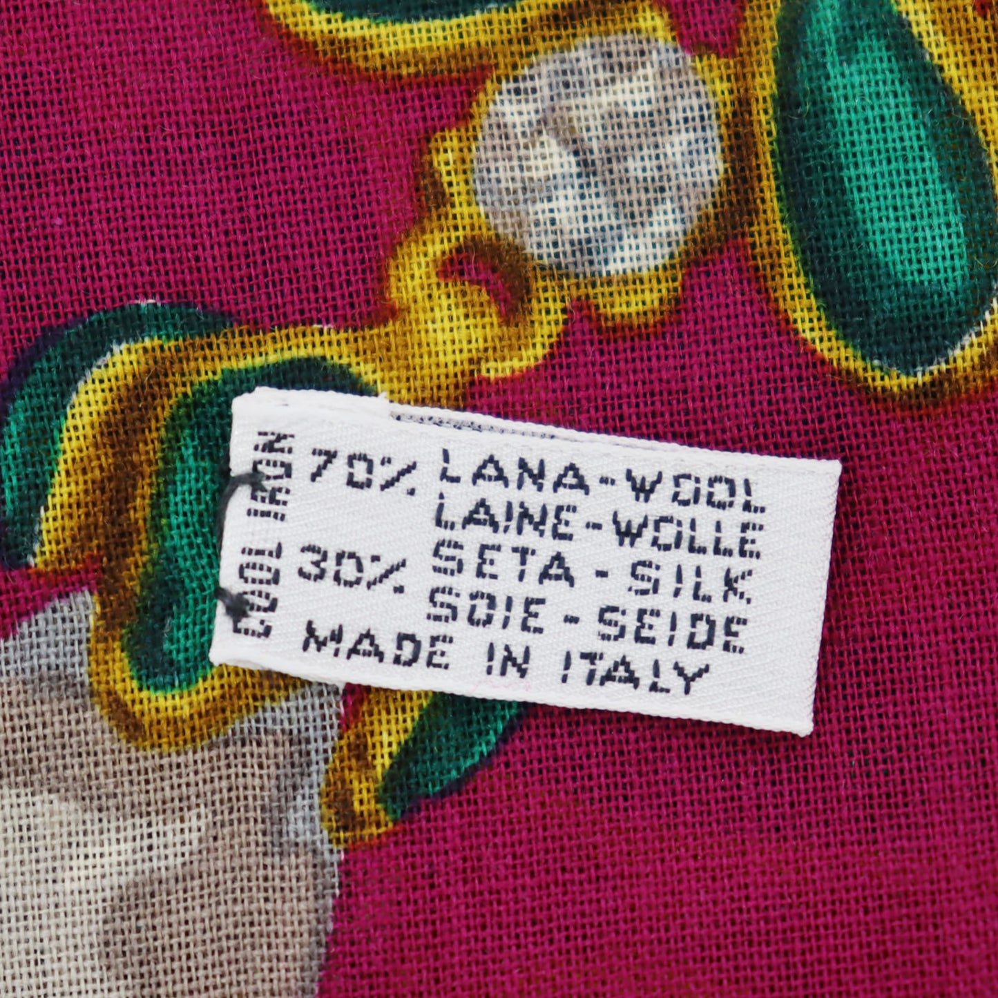 CHANEL Jewelry Motif Purple Large Scarf Wool Silk #CG250