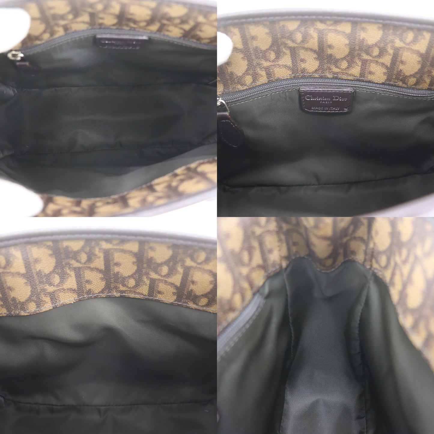 Christian Dior Trotter Handbag Brown PVC #CT20