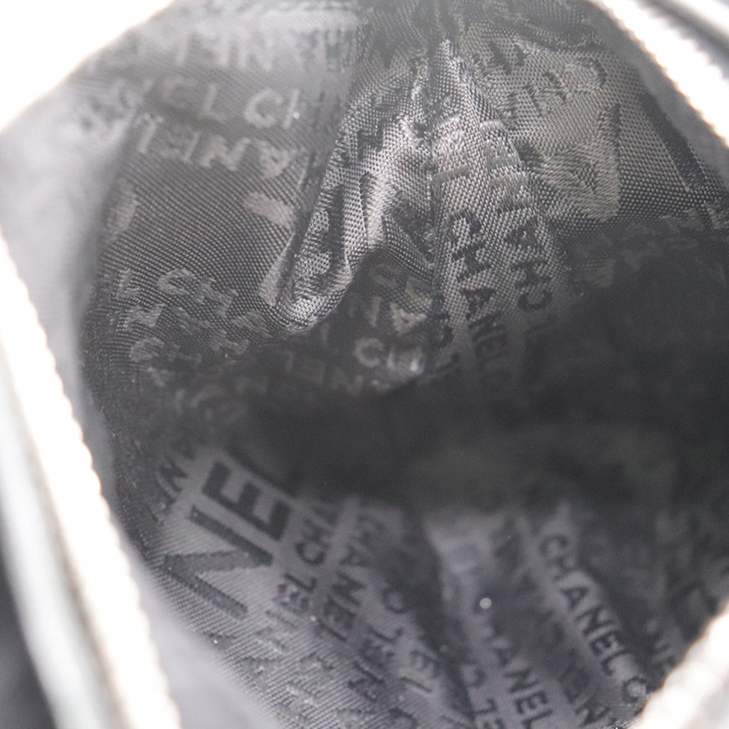 CHANEL Shoulder Handbag Black fur #EC471
