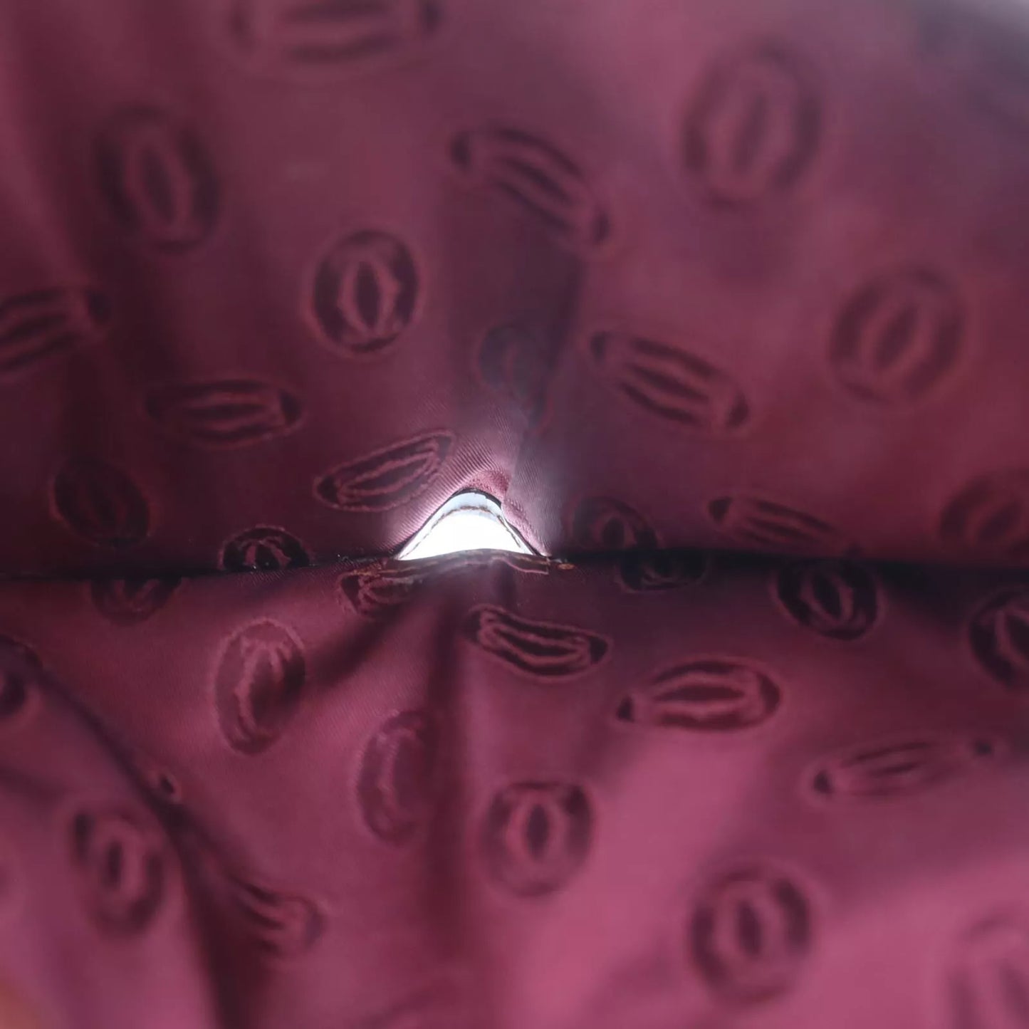 CARTIER Must de Cartier Bifold Wallet Leather Burgundy #ED493
