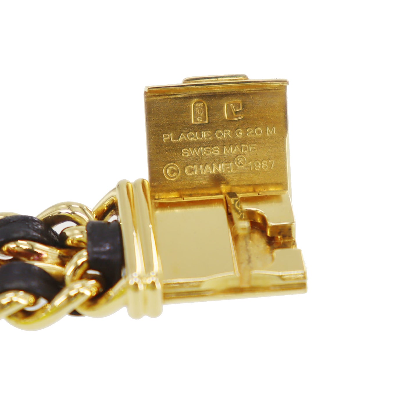 CHANEL Premiere Discontinued Wristwatches L Gold Black Quartz Swiss #CK713