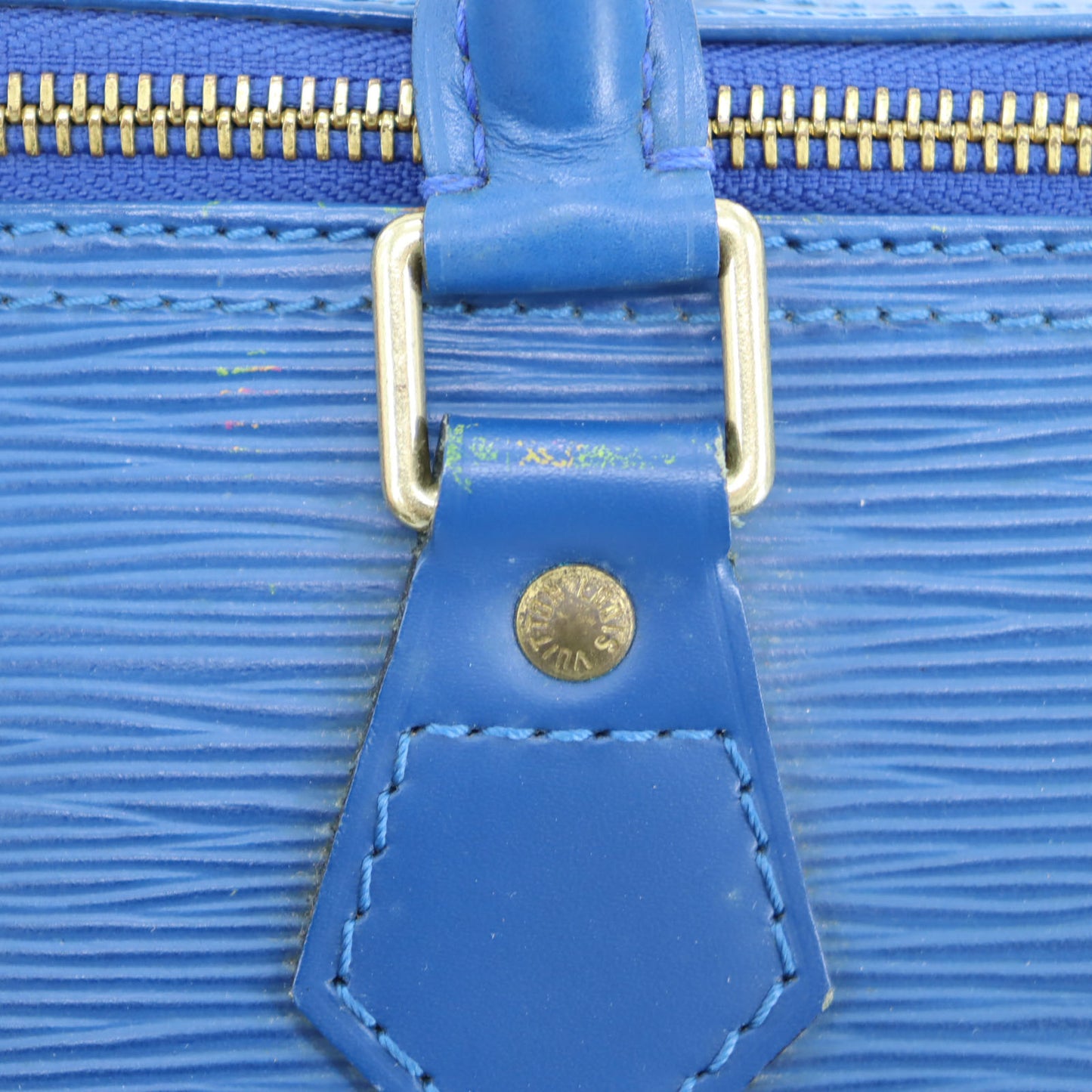 Louis Vuitton LV Speedy 30 HandBag Epi Leather Blue M43005 #BY107