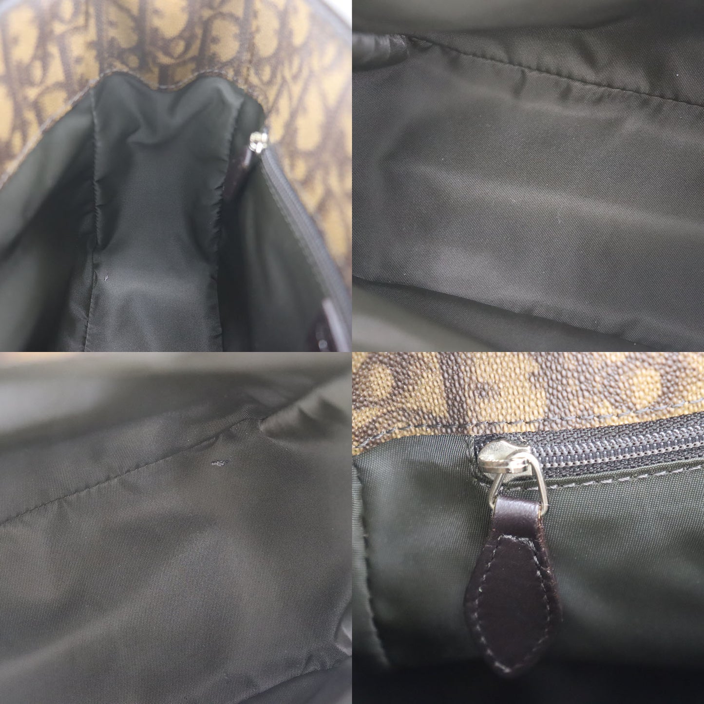 Christian Dior Trotter Handbag Brown PVC #CT20