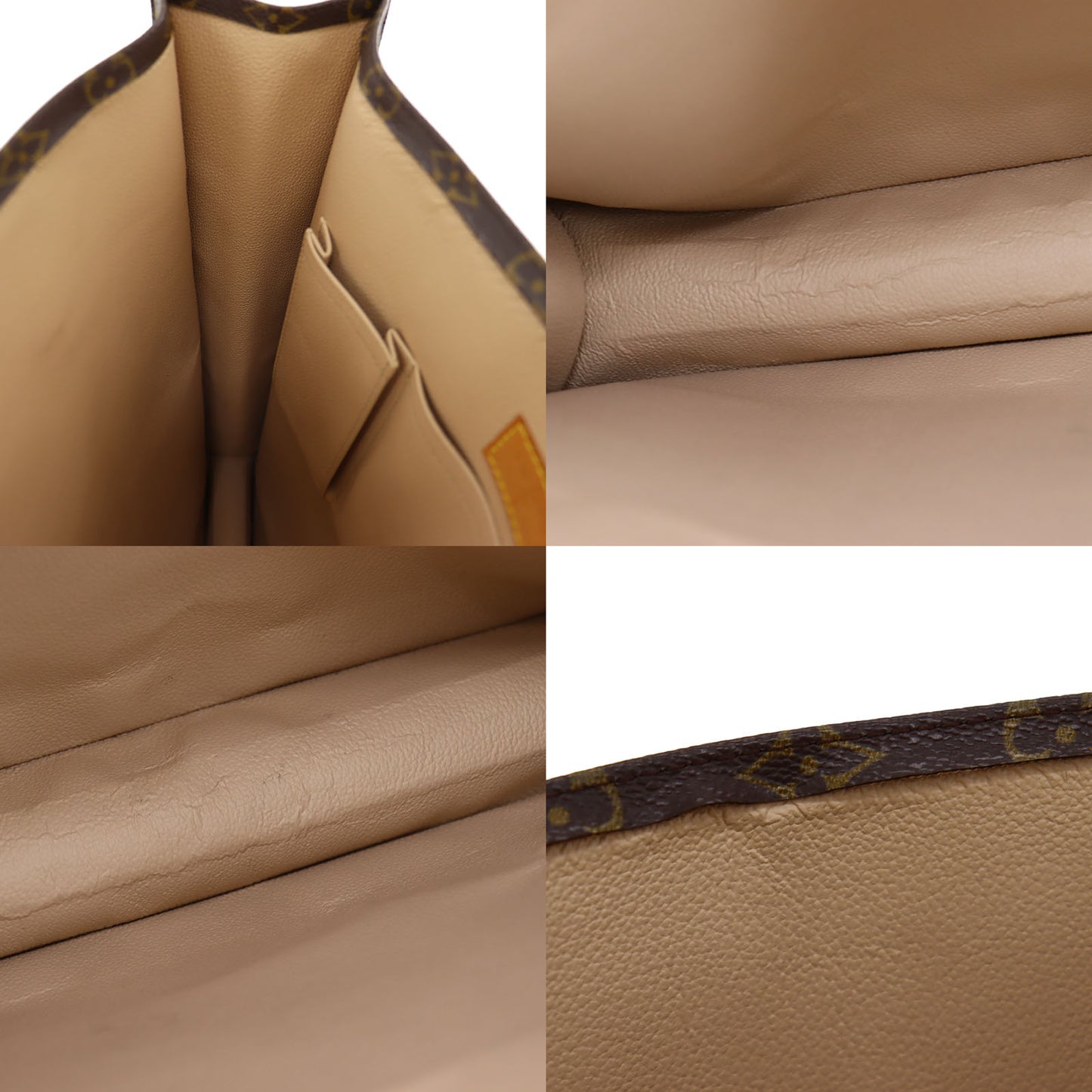 LOUIS VUITTON LV Sac Plat Used Tote Handbag Monogram M51140 #BT776