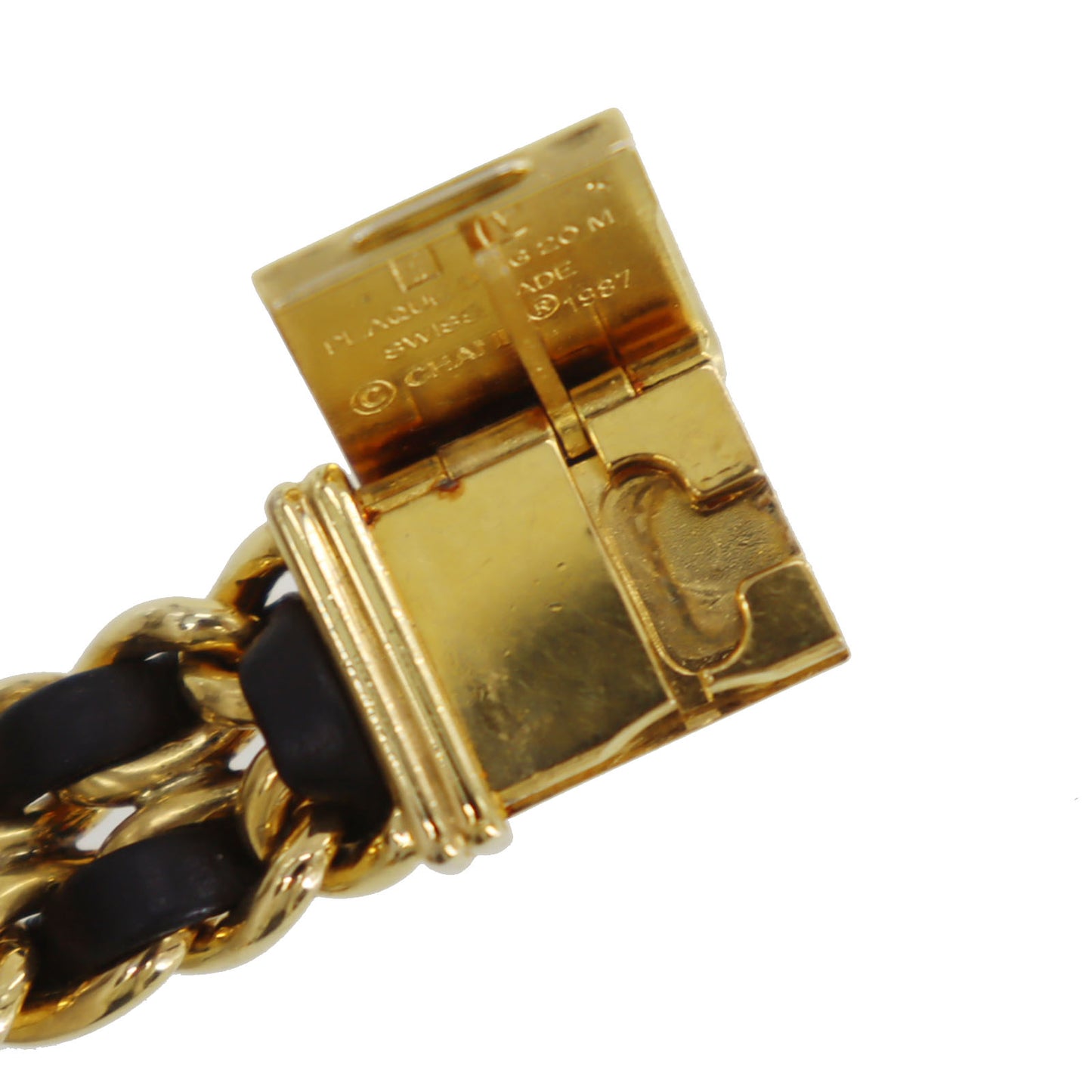 CHANEL Premiere Discontinued Wristwatches M Gold Black Quartz Swiss #CO496 S