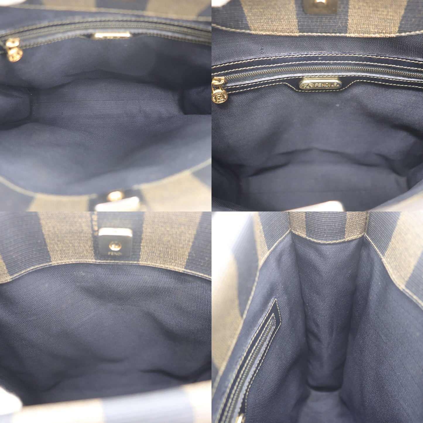 FENDI Pequin 2way Handbag Backpack Black Brown PVC #AH637