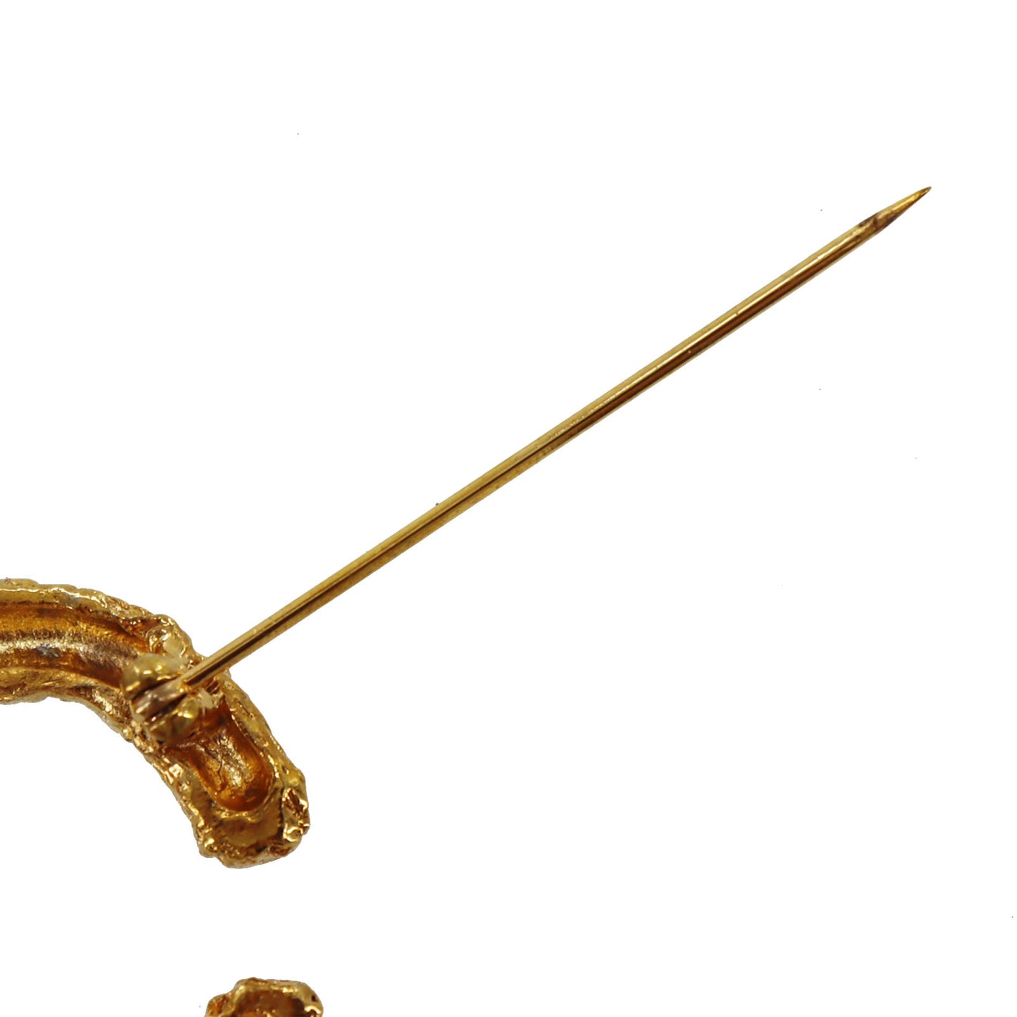 CHANEL CC Logos Pin Brooch Gold Plated 93 A #BX673