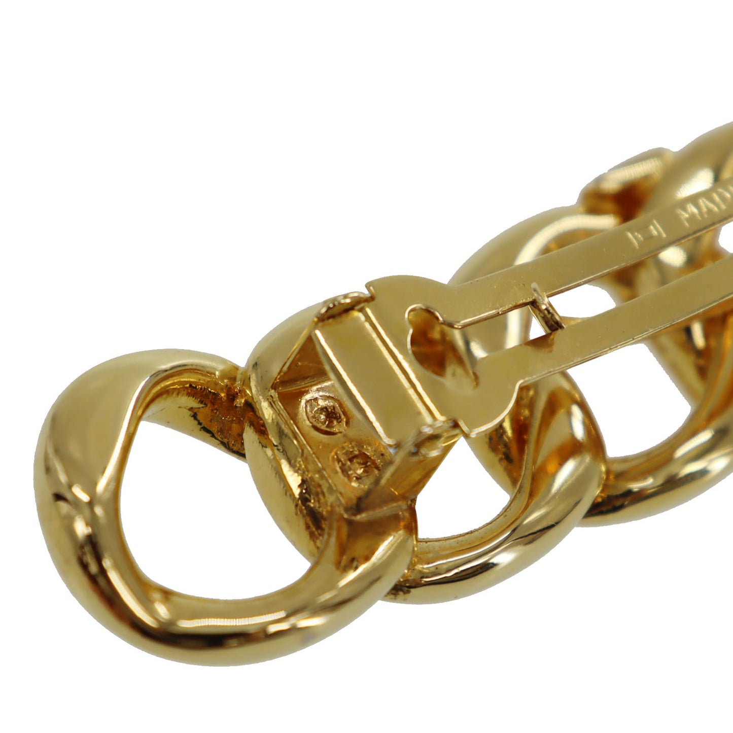 CHANEL Logos Barrette Hair Clip Gold 99P #CJ861