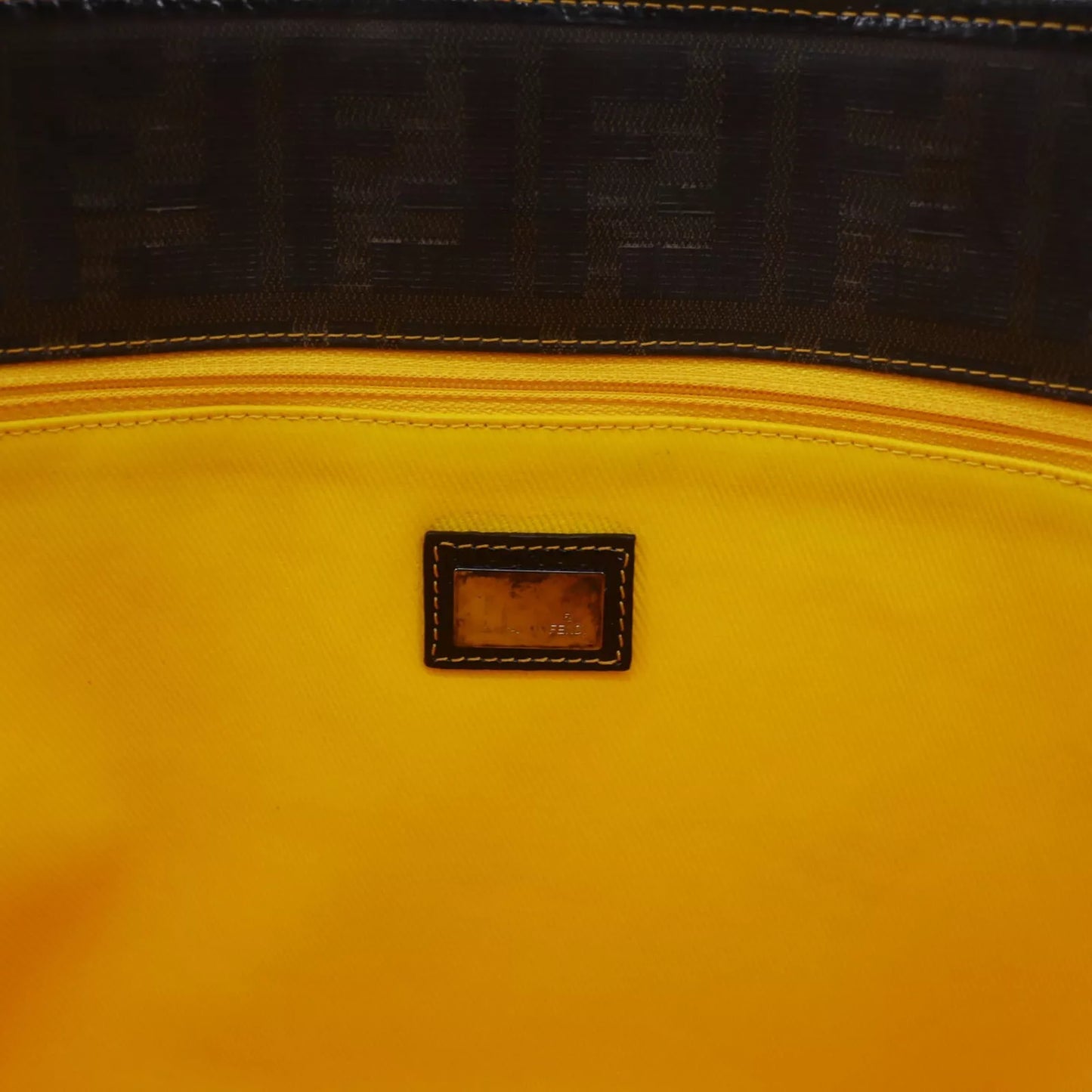 FENDI Zucca Shoulder Tote Bag Brown PVC Leather #AB537