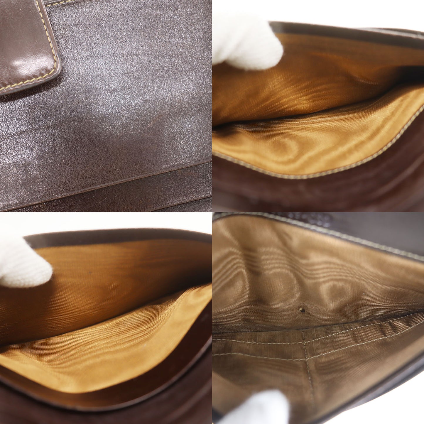 FENDI Zucca Bi-fold Long Wallet Brown Canvas Leather #CN100