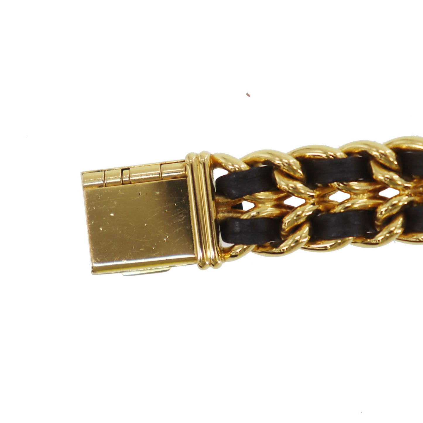 CHANEL Premiere Discontinued Wristwatches L Gold Black Quartz Swiss #CK713