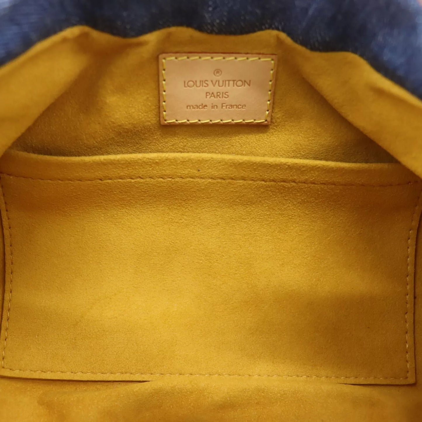 Louis Vuitton LV Pleaty Handbag Monogram Denim Blue M95020 #ED193