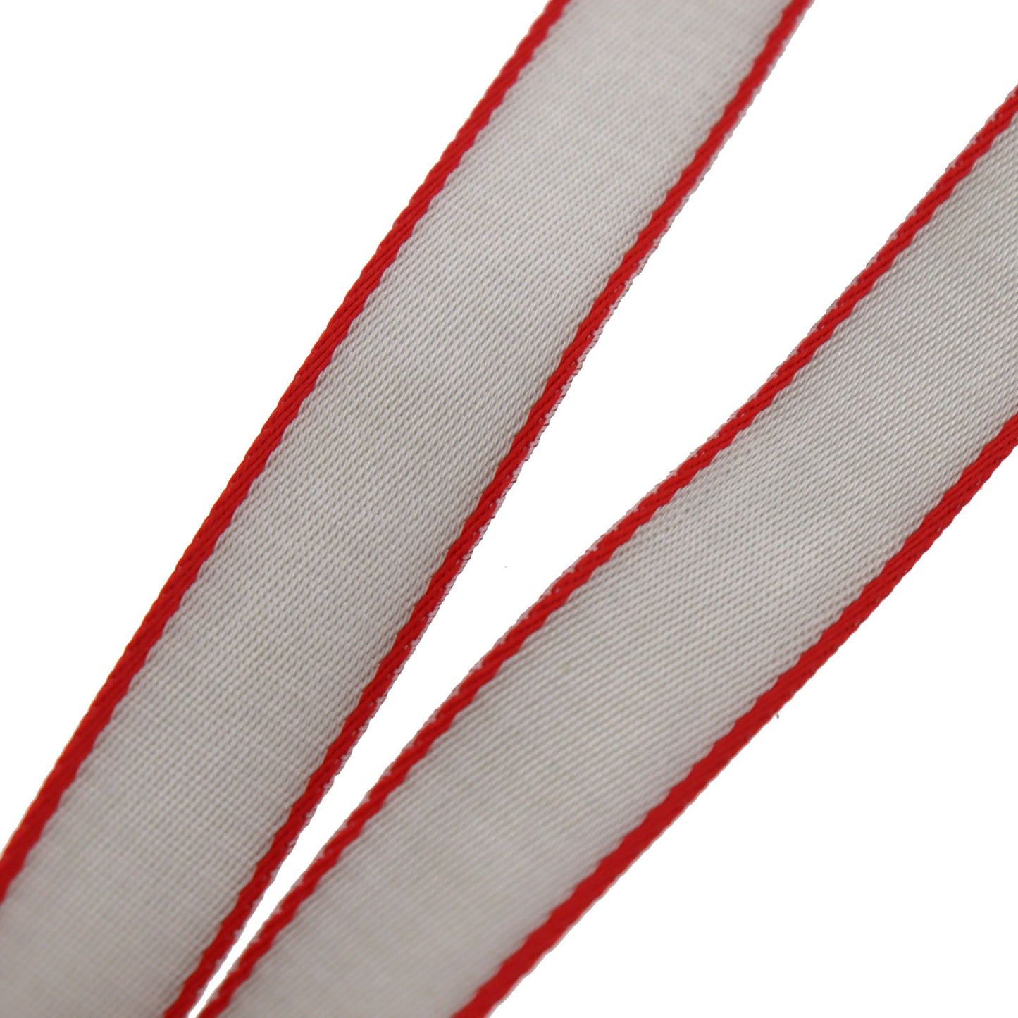 CHANEL Logo Neck Strap Gray Red Nylon Canvas #AG131