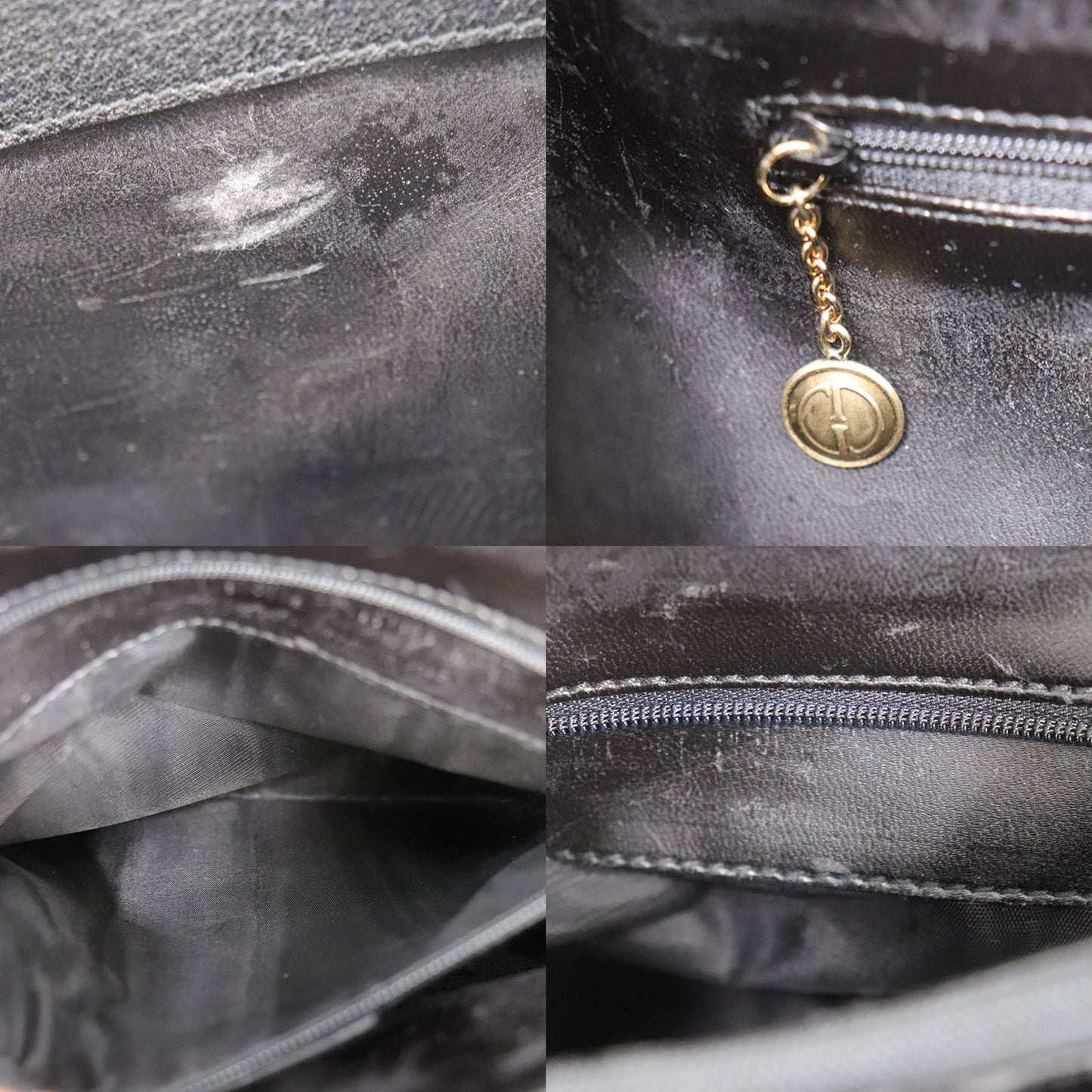 GUCCI Bamboo Handbag Black Leather #CA801