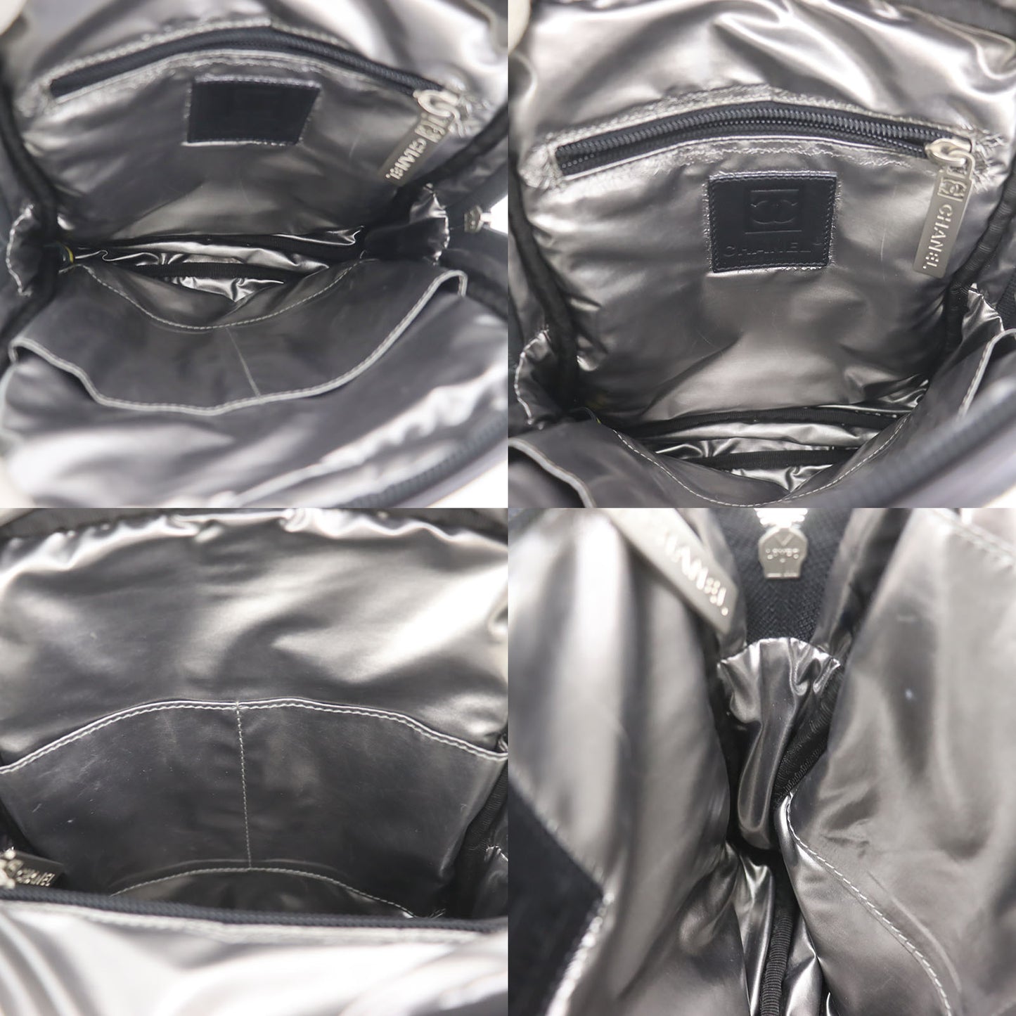 CHANEL Sports Line Crossbody Shoulder Bag Black Nylon Leather #CP936