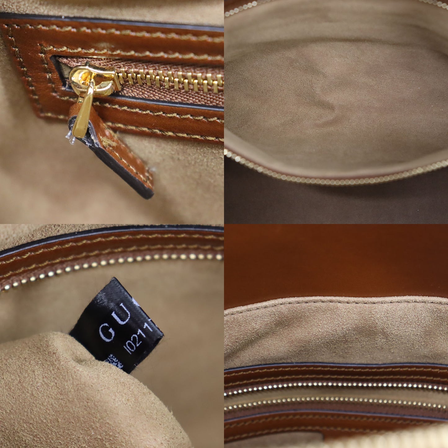 GUCCI GG Plus Shoulder Handbag Brown PVC Leather #BN944