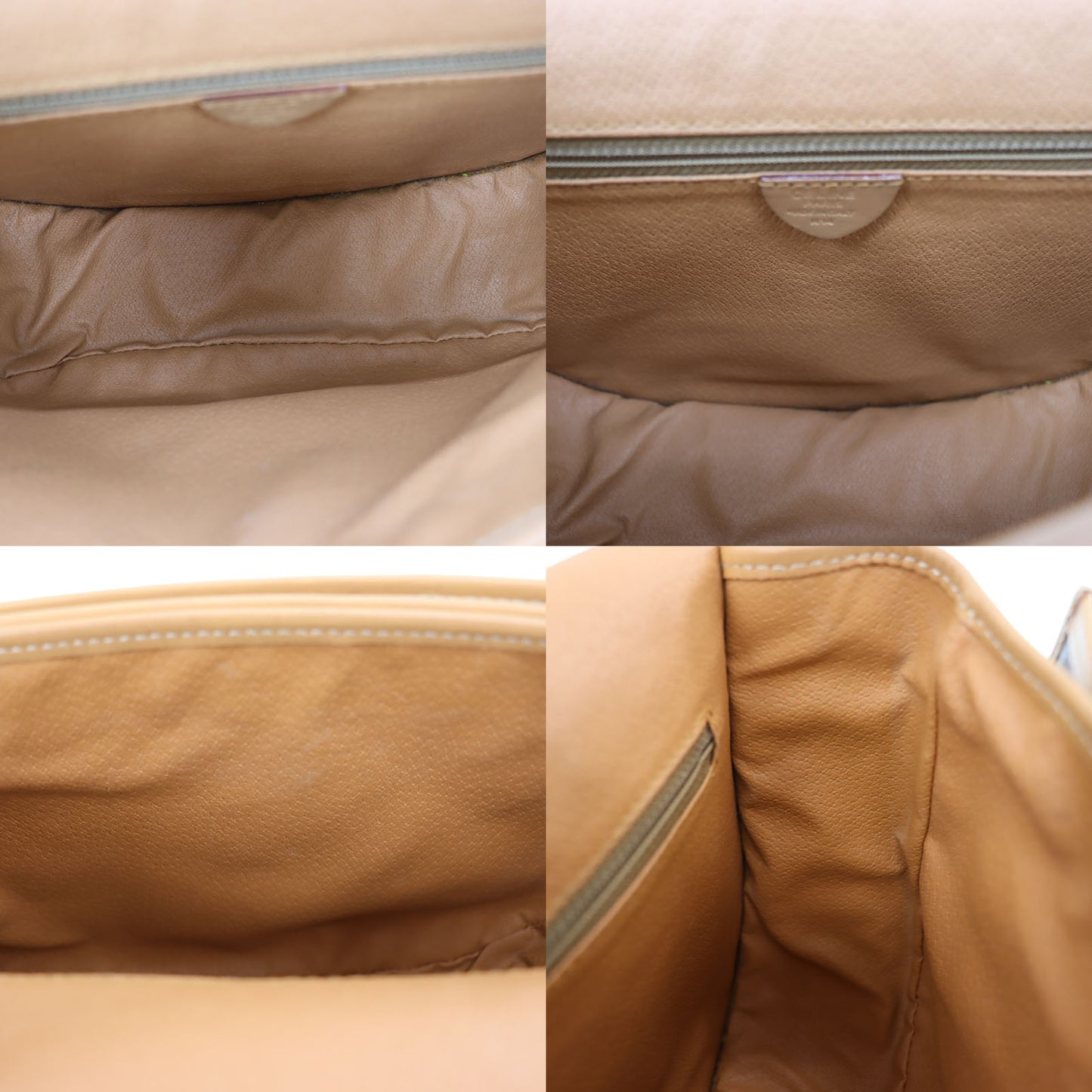 CELINE Macadam Pattern Shoulder Bag Brown PVC Leather #CP288