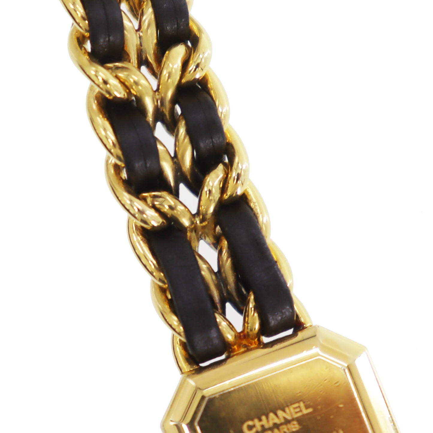CHANEL Premiere Discontinued Wristwatches M Gold Black Quartz Swiss #CO496 S