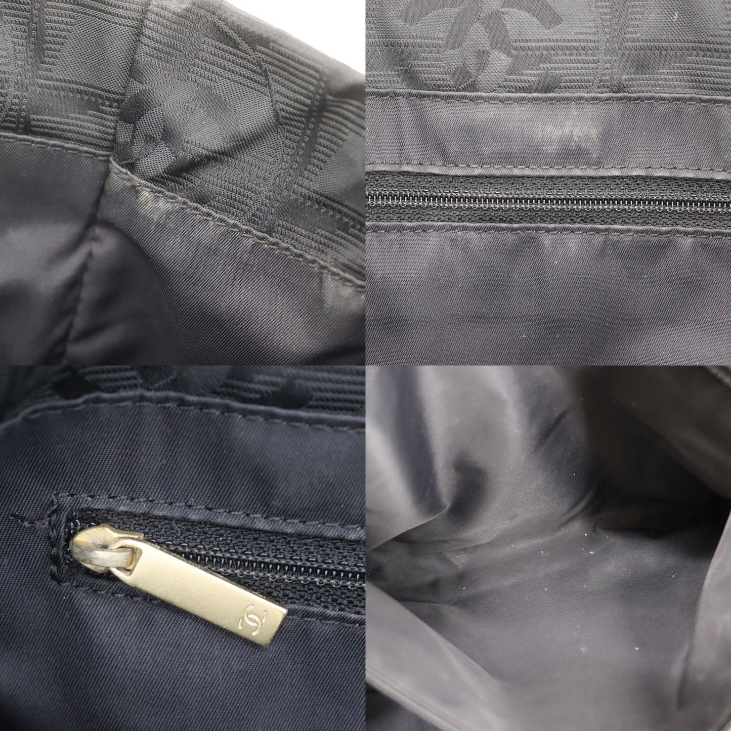 CHANEL New Travel Line Tote Bag Black Nylon #CG704