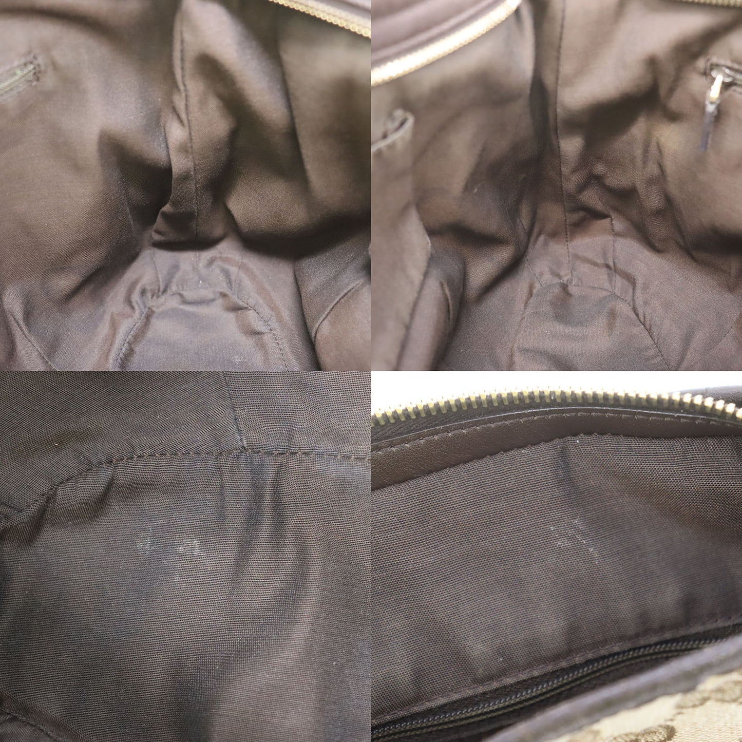GUCCI Original GG Canvas Crossbody Shoulder Bag Brown #CS801