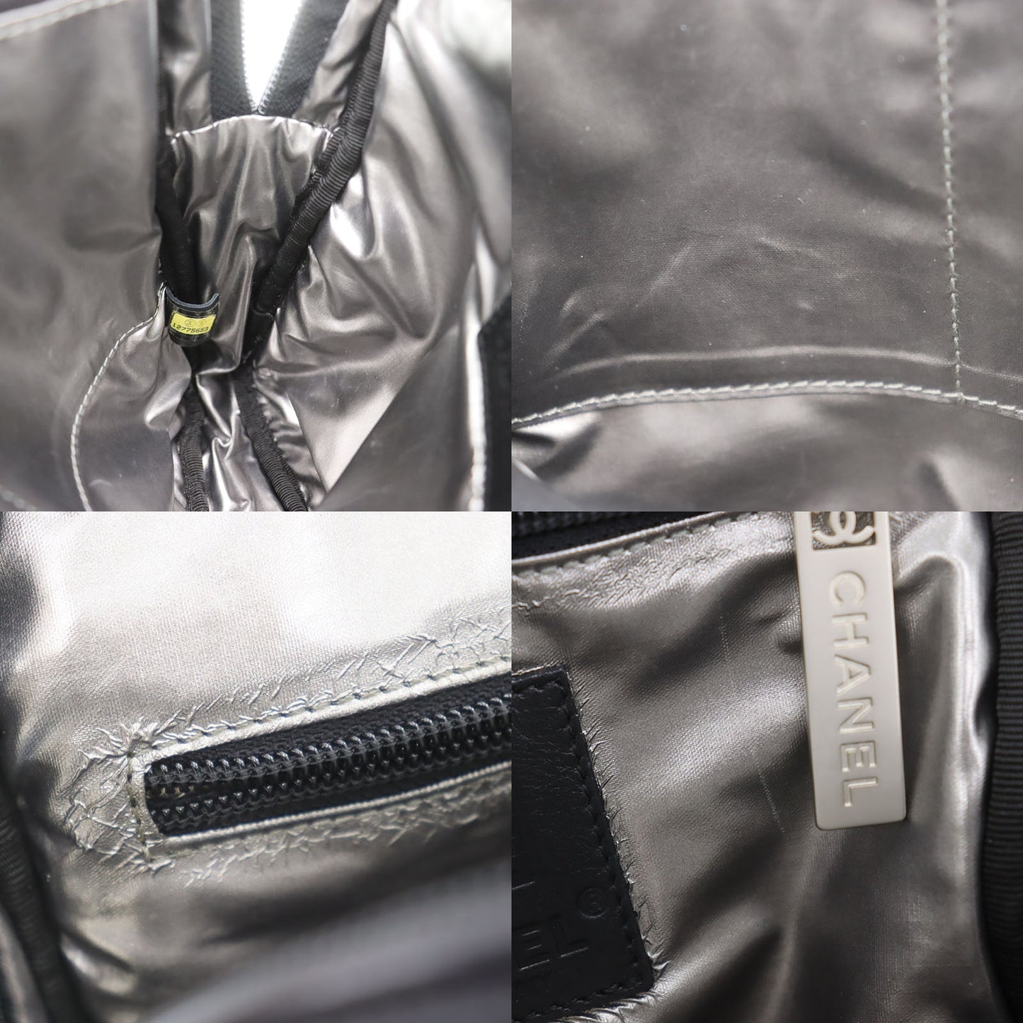 CHANEL Sports Line Crossbody Shoulder Bag Black Nylon Leather #CP936