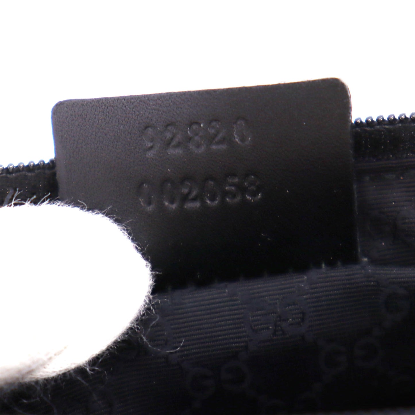 GUCCI Logos Web Stripe Small Handbag Black Canvas Leather #AH366