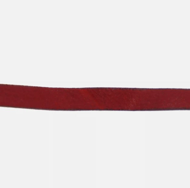 Christian Dior Logo Used Choker Red Gold Leather Gold Plated Vinatge #CU720 S