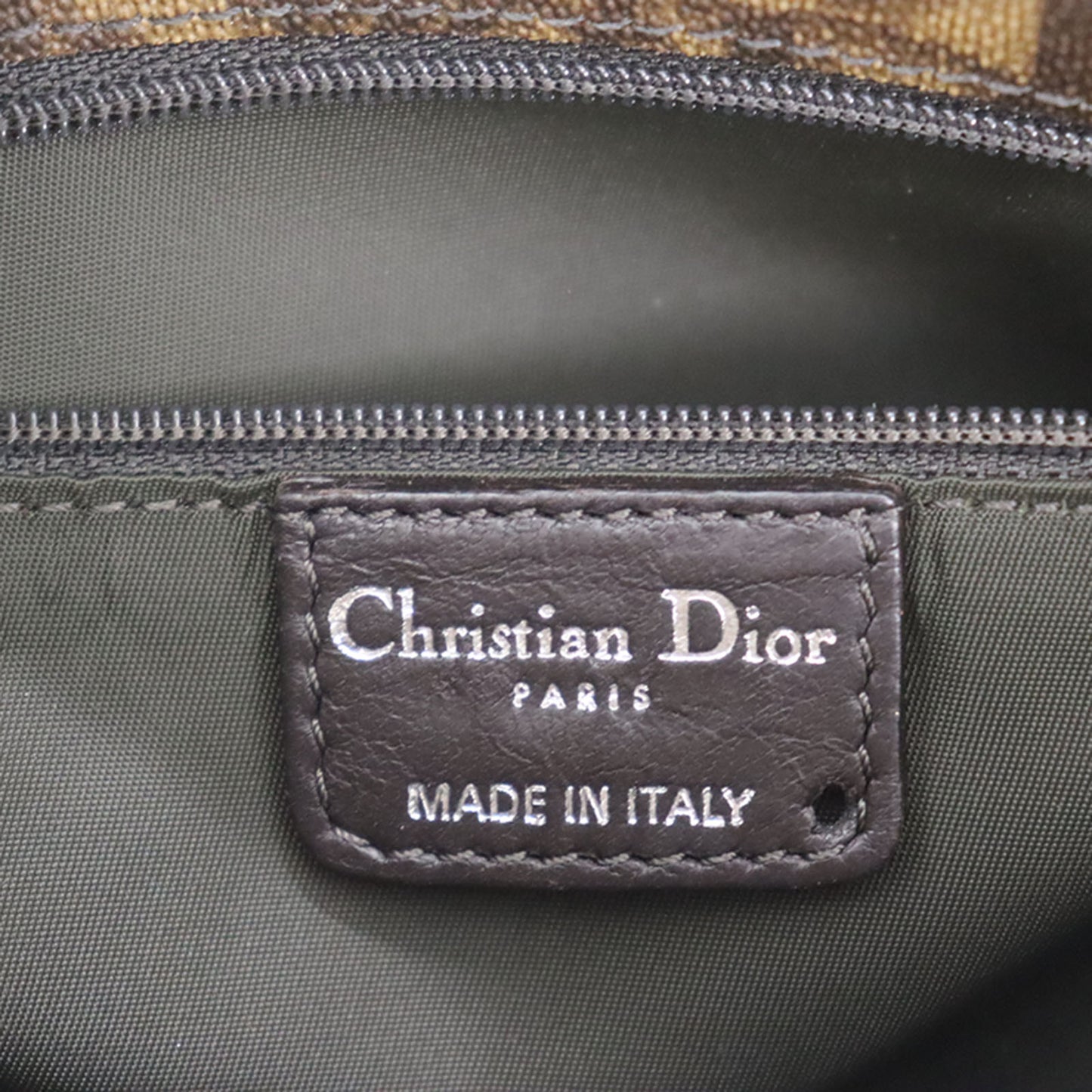 Christian Dior Trotter Handbag Brown PVC #CT20