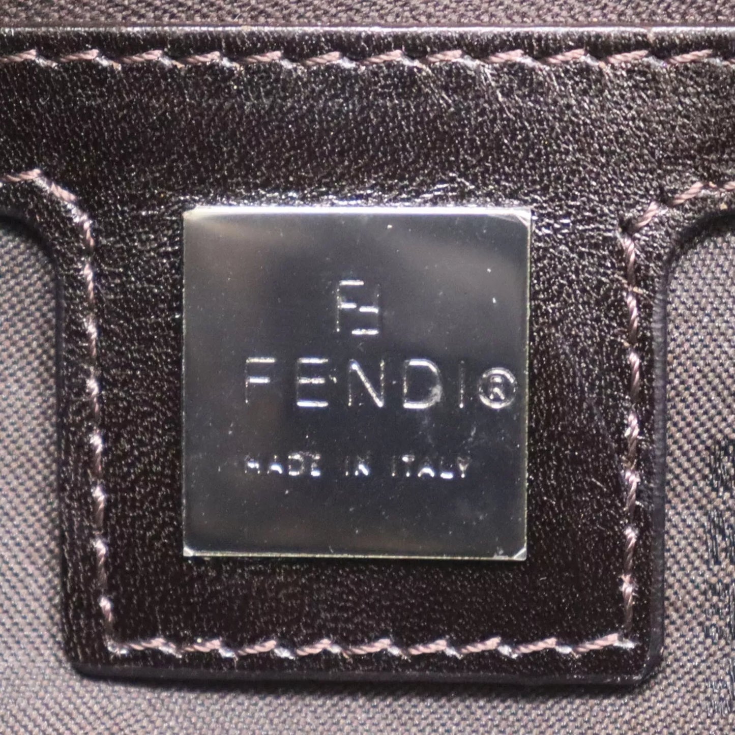 FENDI Zucca Mamma Bucket Handbag Brown #CT64