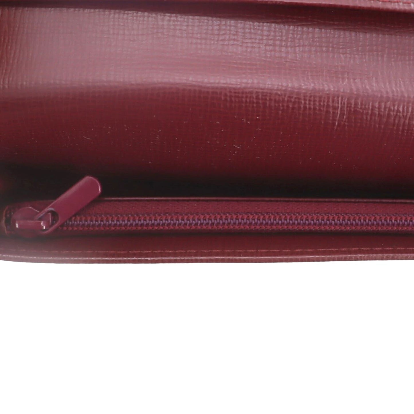 CARTIER Must de Cartier Bifold Long Wallet Leather Burgundy #ED495