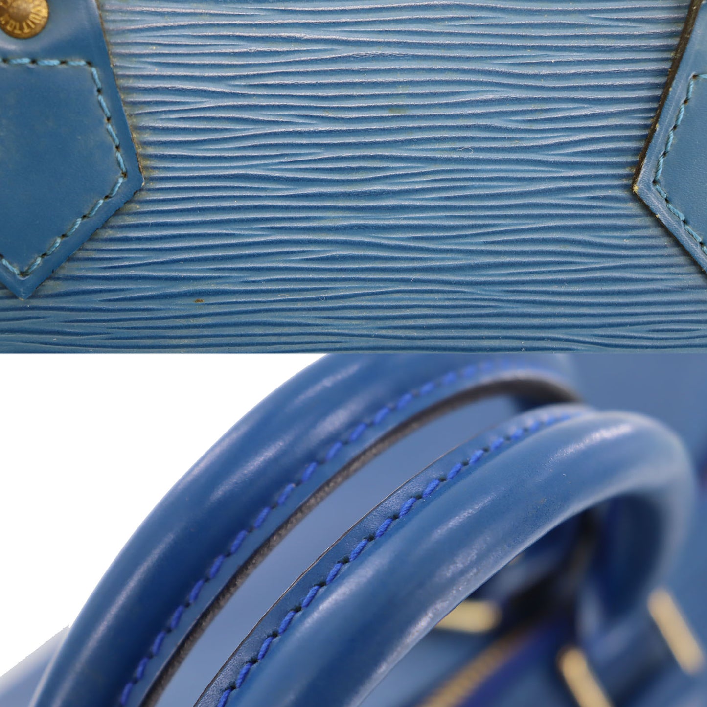 Louis Vuitton LV Speedy 30 HandBag Epi Leather Blue M43005 #BY107