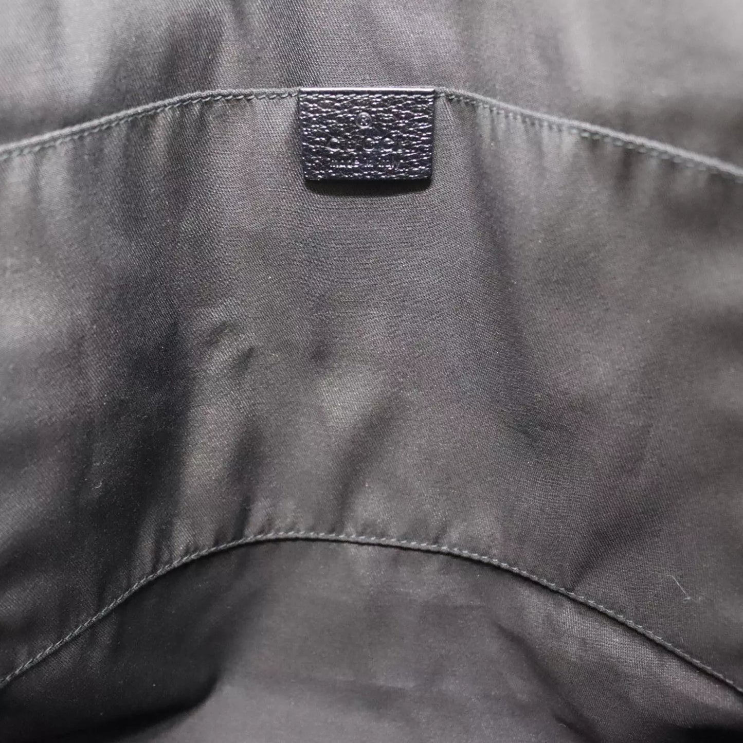 GUCCI Original GG Canvas Tote Handbag Black Canvas #CD911