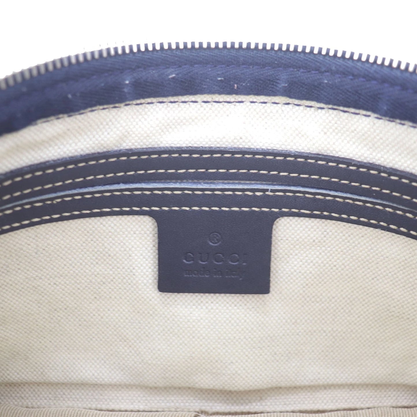 GUCCI GG Plus Crossbody Bag Navy PVC Leather #EF162