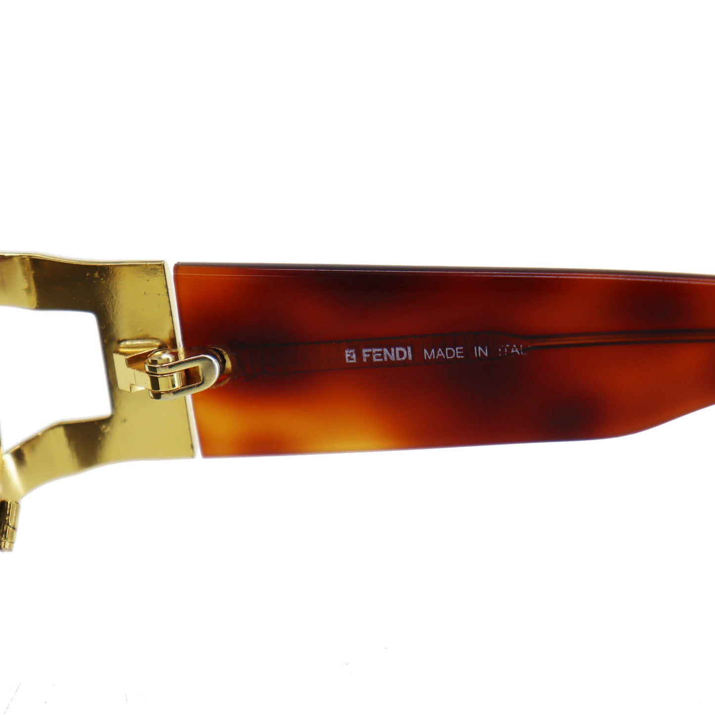 FENDI Sunglasses Black Brown Eye Wear #CO59