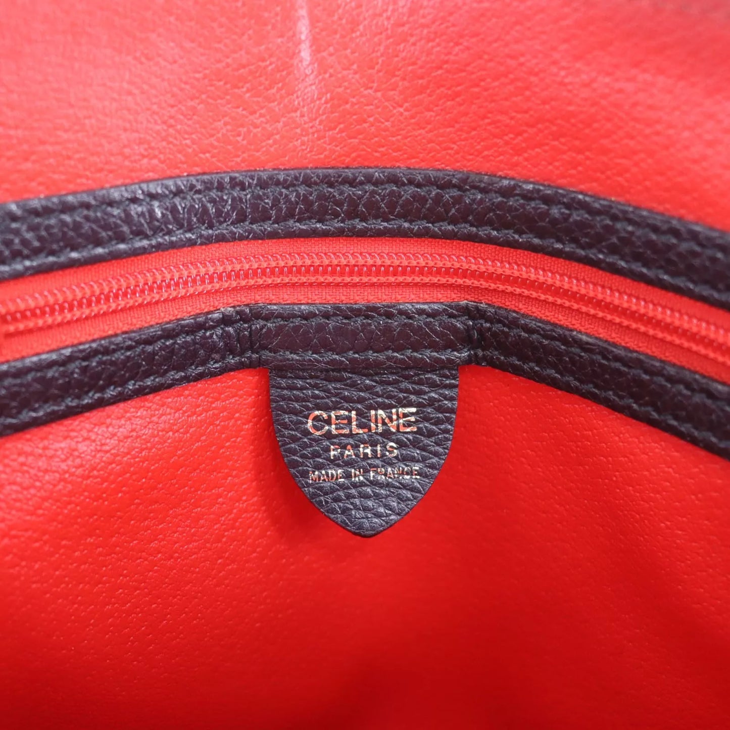 CELINE Handbag Leather Black #AH230