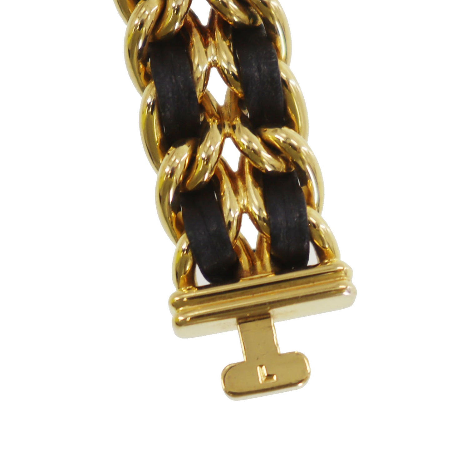 CHANEL Premiere Discontinued Wristwatches L Gold Black Quartz Swiss #CK713