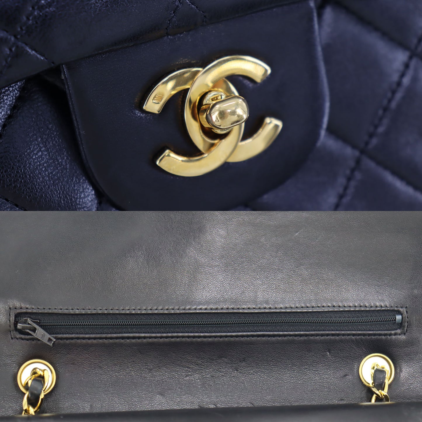 CHANEL Matelasse 25 Chain Shoulder Bag Black Leather #BK517