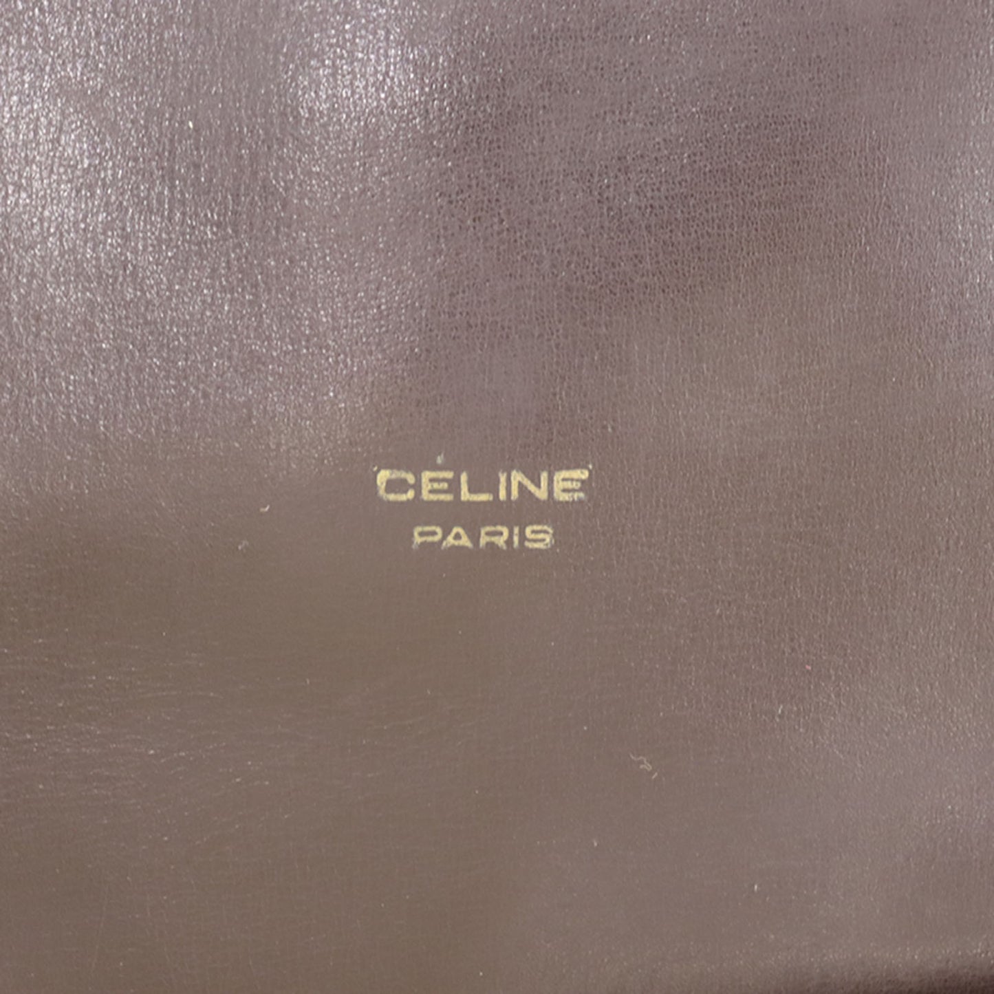 CELINE C Macadam Pattern Shoulder Bag Clutch Brown Beige Canvas #AH81