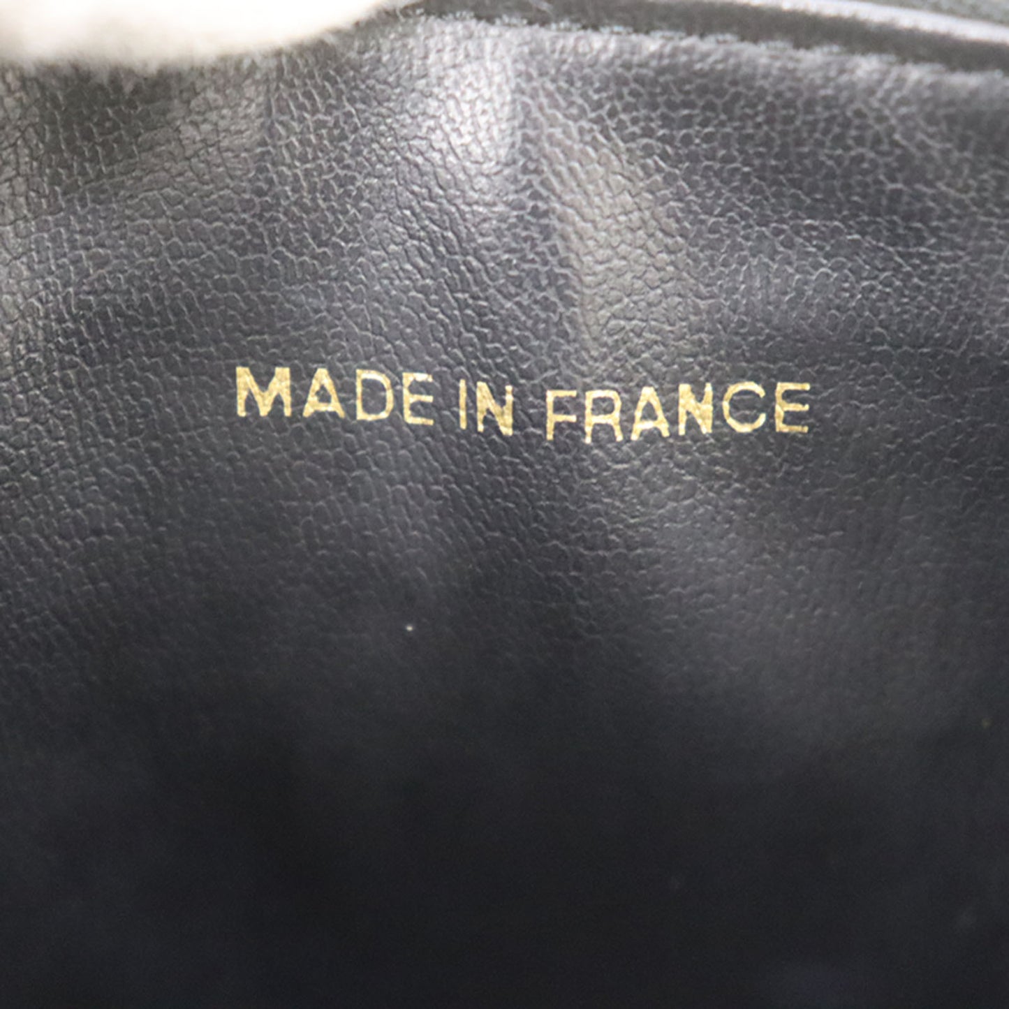 CHANEL CC Handbag Vanity Black Caviar Skin Leather #CP939